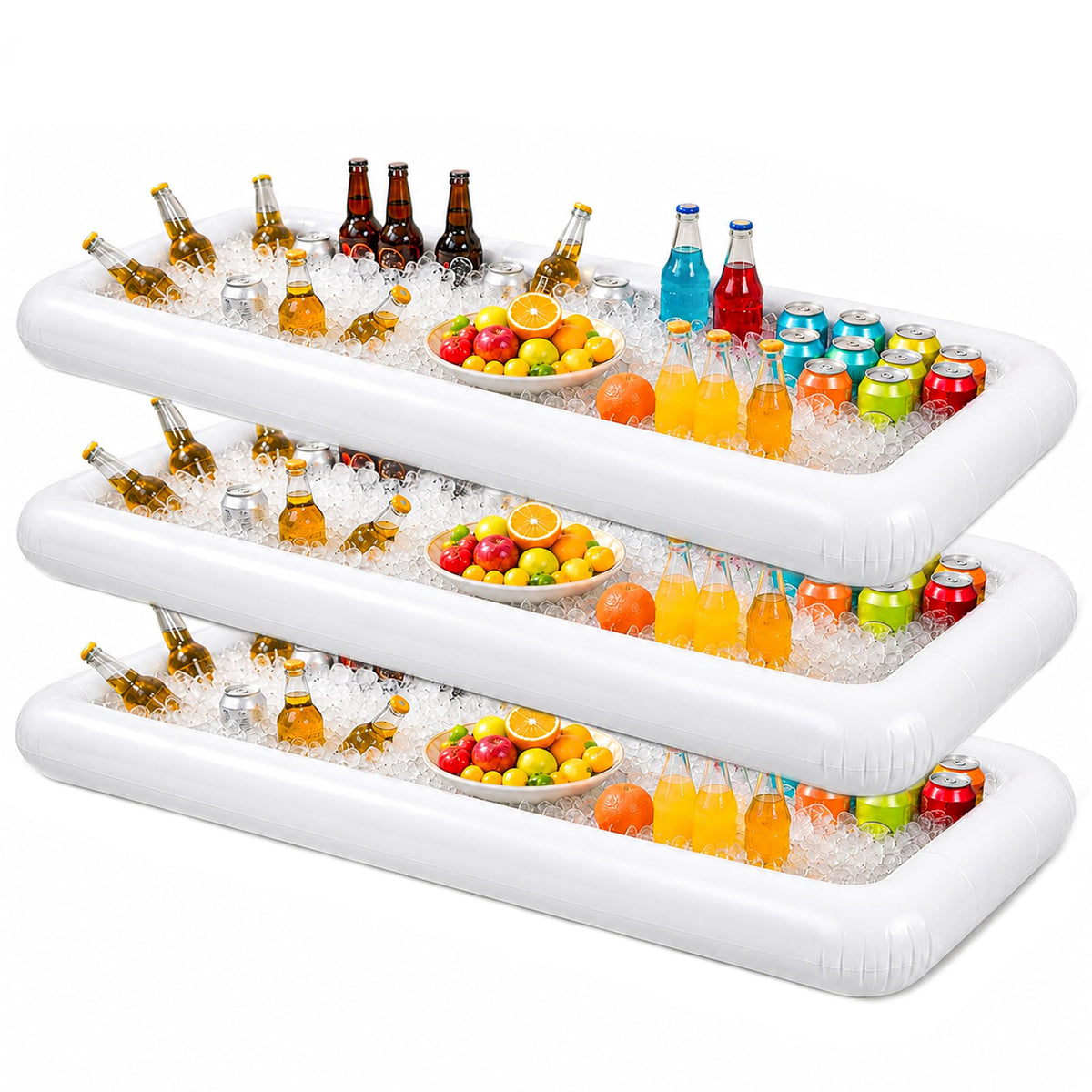 Novelty Place Inflatable Ice Serving Buffet Bar with Drain - Novelty Place Official Imagery - 1