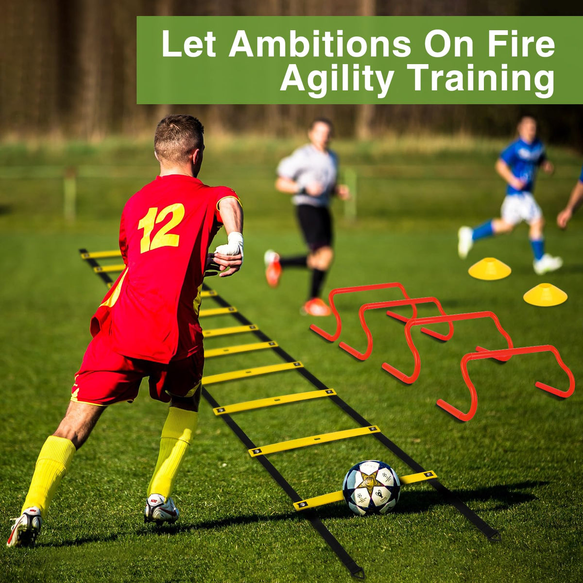 Agility Ladder Training Equipment Set - Ambifirner Official Imagery - 8