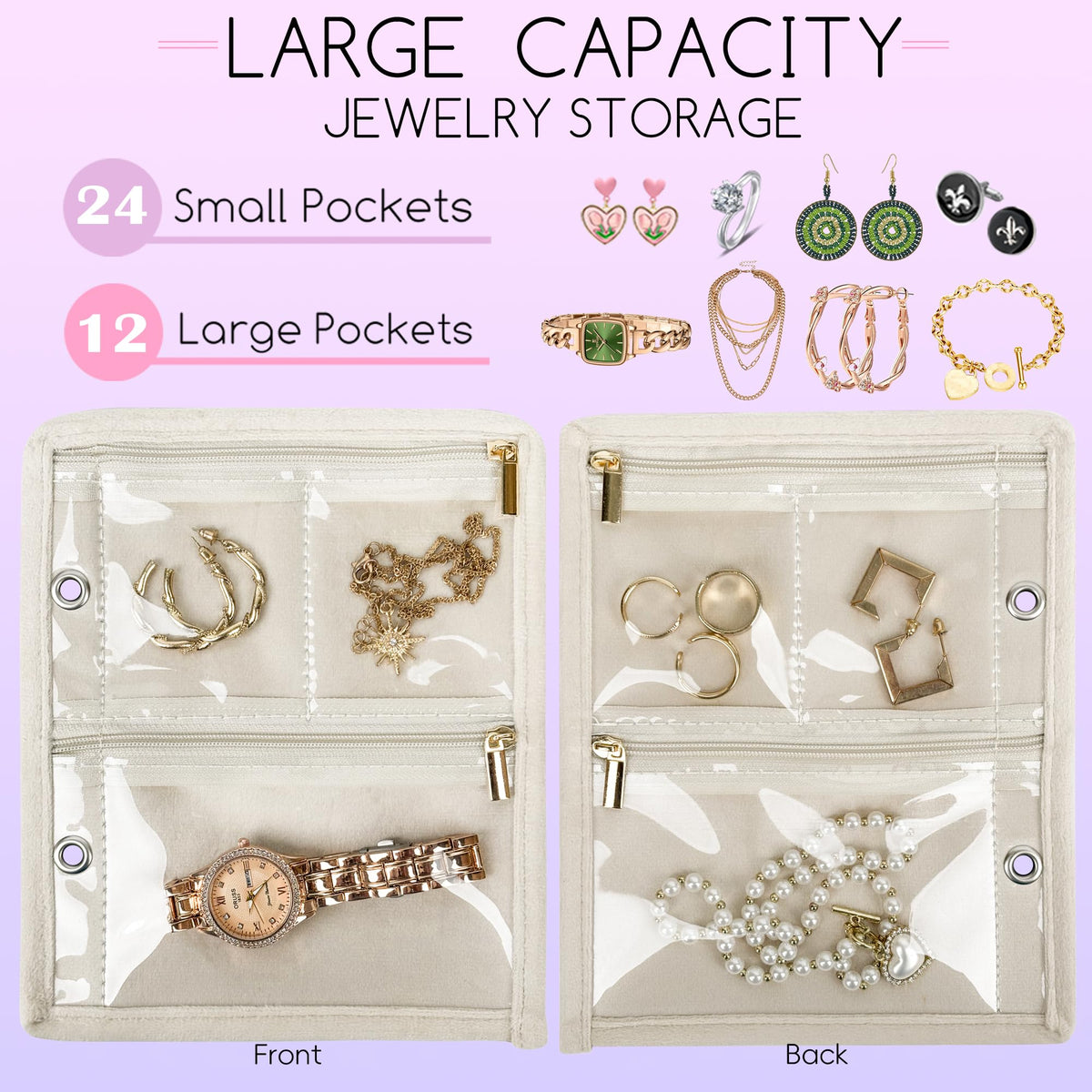 Travel Jewelry Organizer Case Jewelry Bags Jewelry Storage - LingLingo Official Imagery - 5