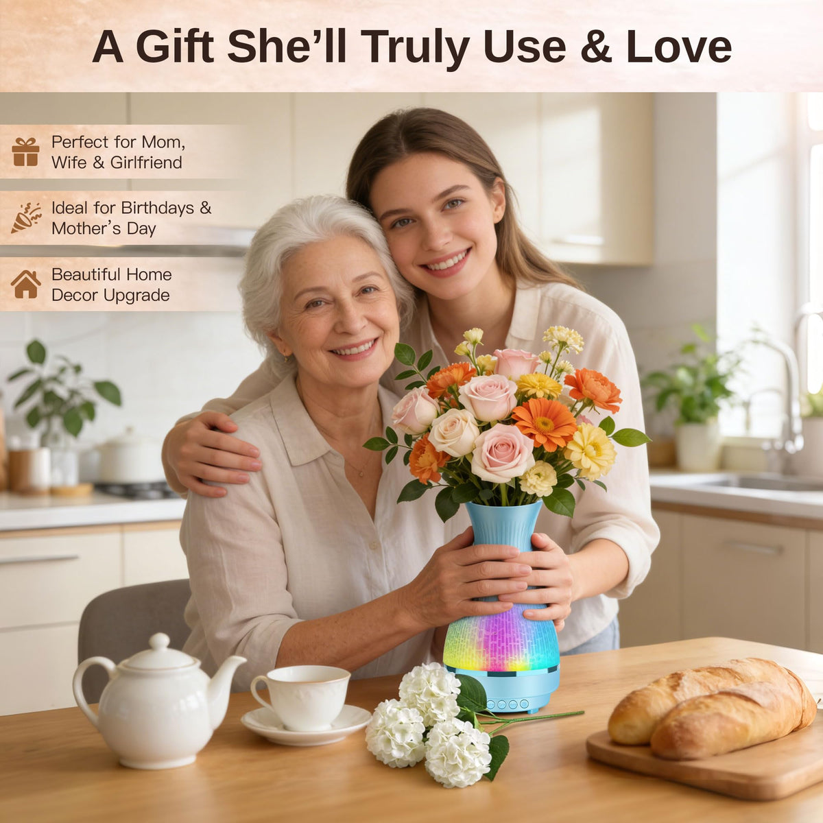3 in 1 Vase Bluetooth Speaker With Ambient Light White Noise - Irondance Official Imagery - 3