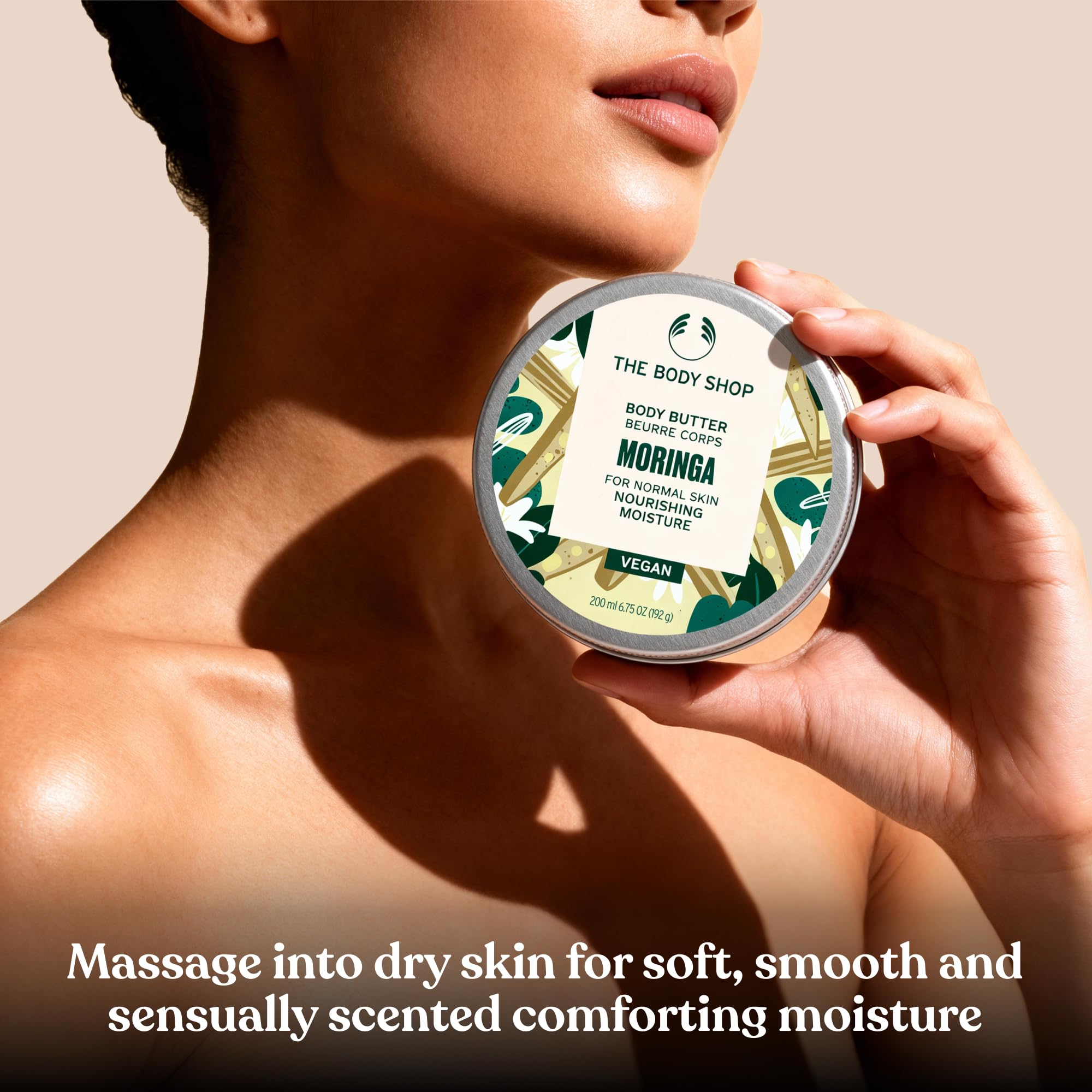 The Body Shop Moringa Body Butter – Nourishing & Moisturizing Skincare for Dry Skin – Vegan – 6.75 oz