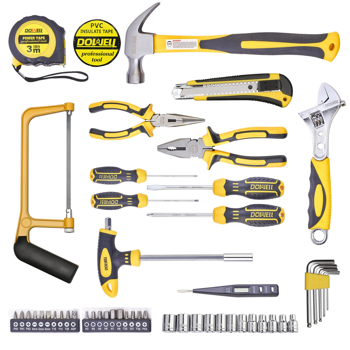 DOWELL Tool Set 49 Piece Home Repair Hand Tool Kit with - DOWELL Official Imagery - 3