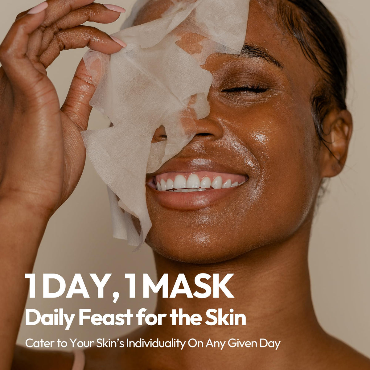 LAPCOS K-Beauty daily sheet face mask variety pack with seven different masks shown in a colorful package.