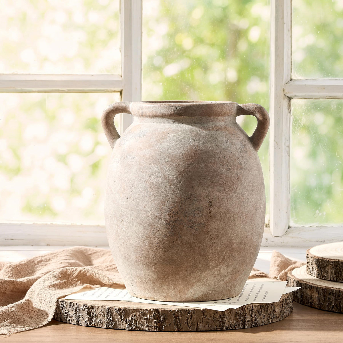 Dobbyby Ceramic Flower Vase 7 6 inch Farmhouse Rustic Vase - Dobbyby Official Imagery - 8