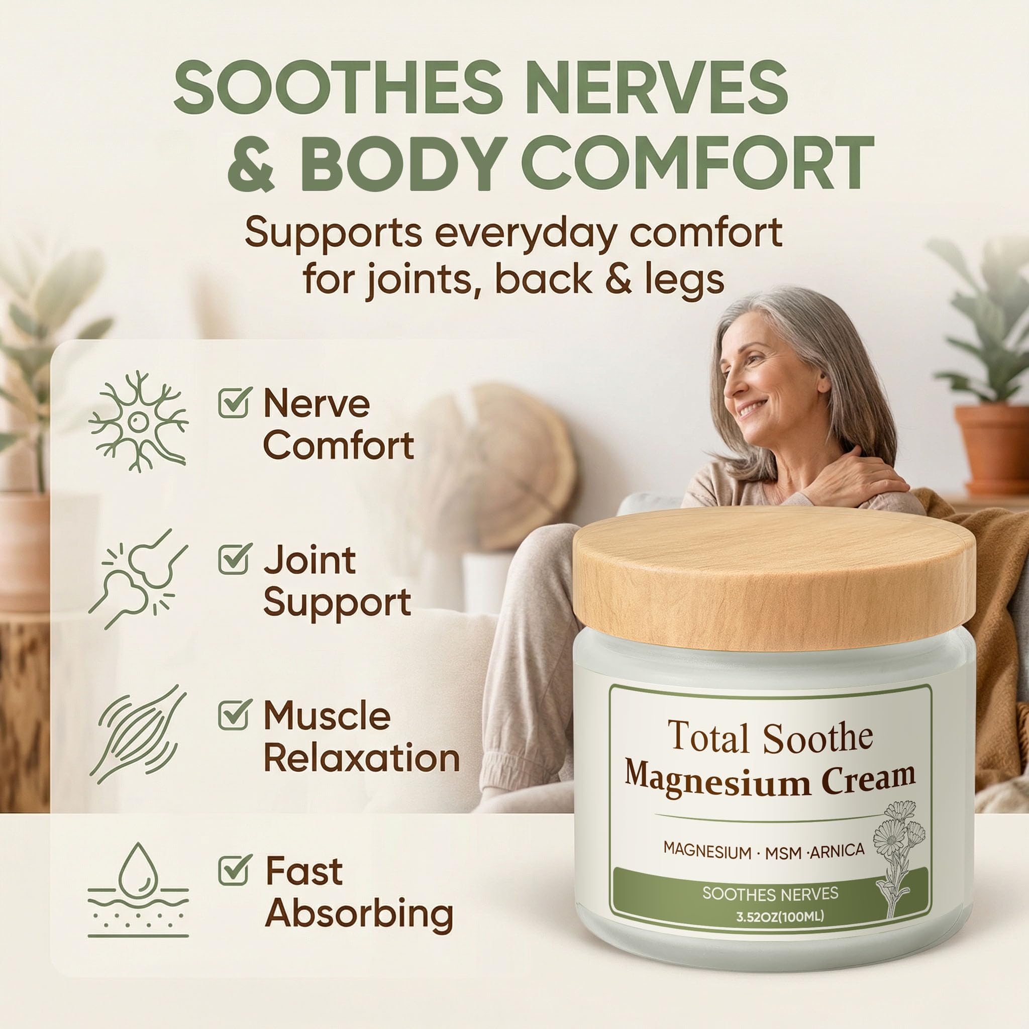 Zotreval Total Soothe Magnesium Cream with Arnica & MSM