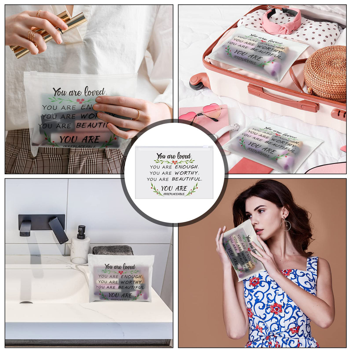 150 Pcs Makeup Bags Inspirational Gifts Bulk for Women Fresh - Sweetude Official Imagery - 7