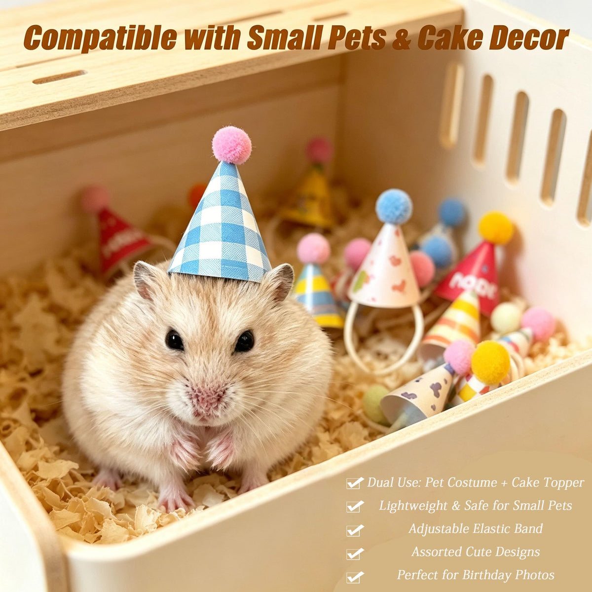 50 Pcs Mini Birthday Hats Small Party Hats for Stuffed - Premium Selection Official Imagery - 2