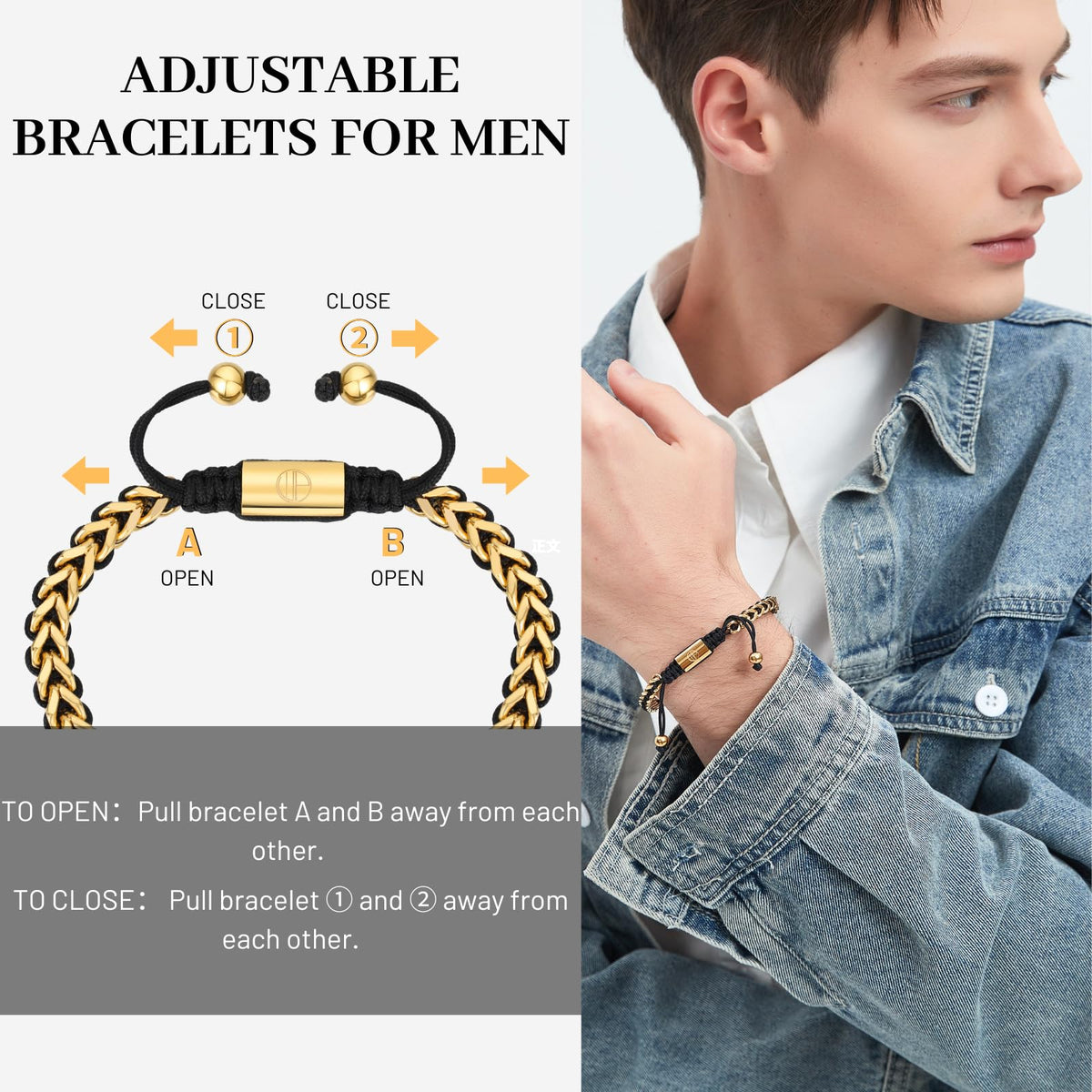 18K Gold Plated Bracelets for Men Franco Link Chain - WP WEPICK Official Imagery - 4