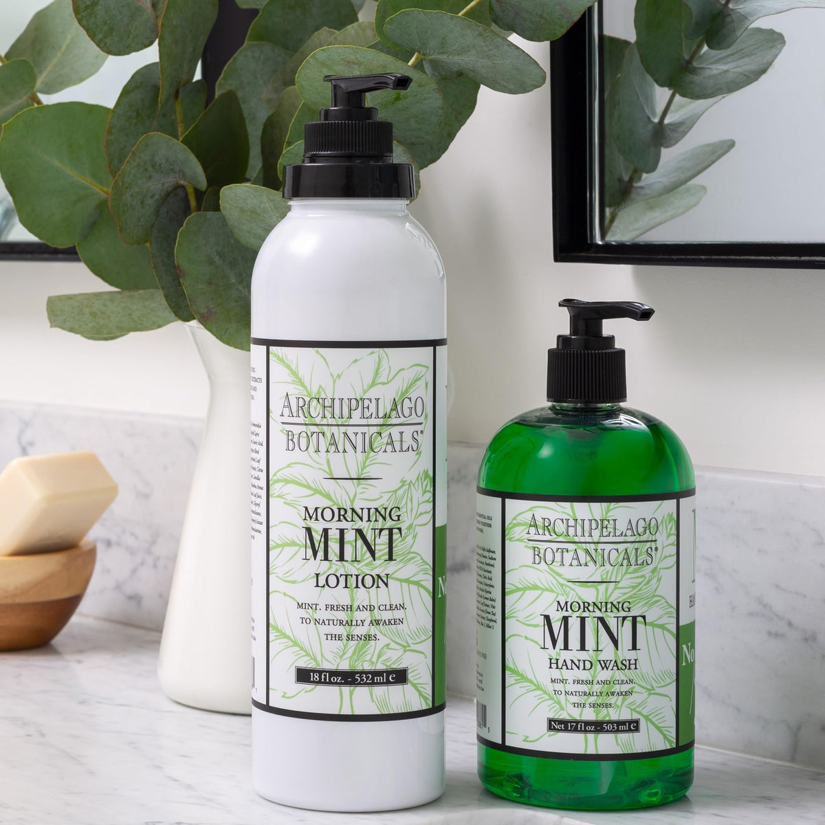 Archipelago Botanicals Morning Mint Lotion 18 oz - Archipelago Botanicals Official Imagery - 7