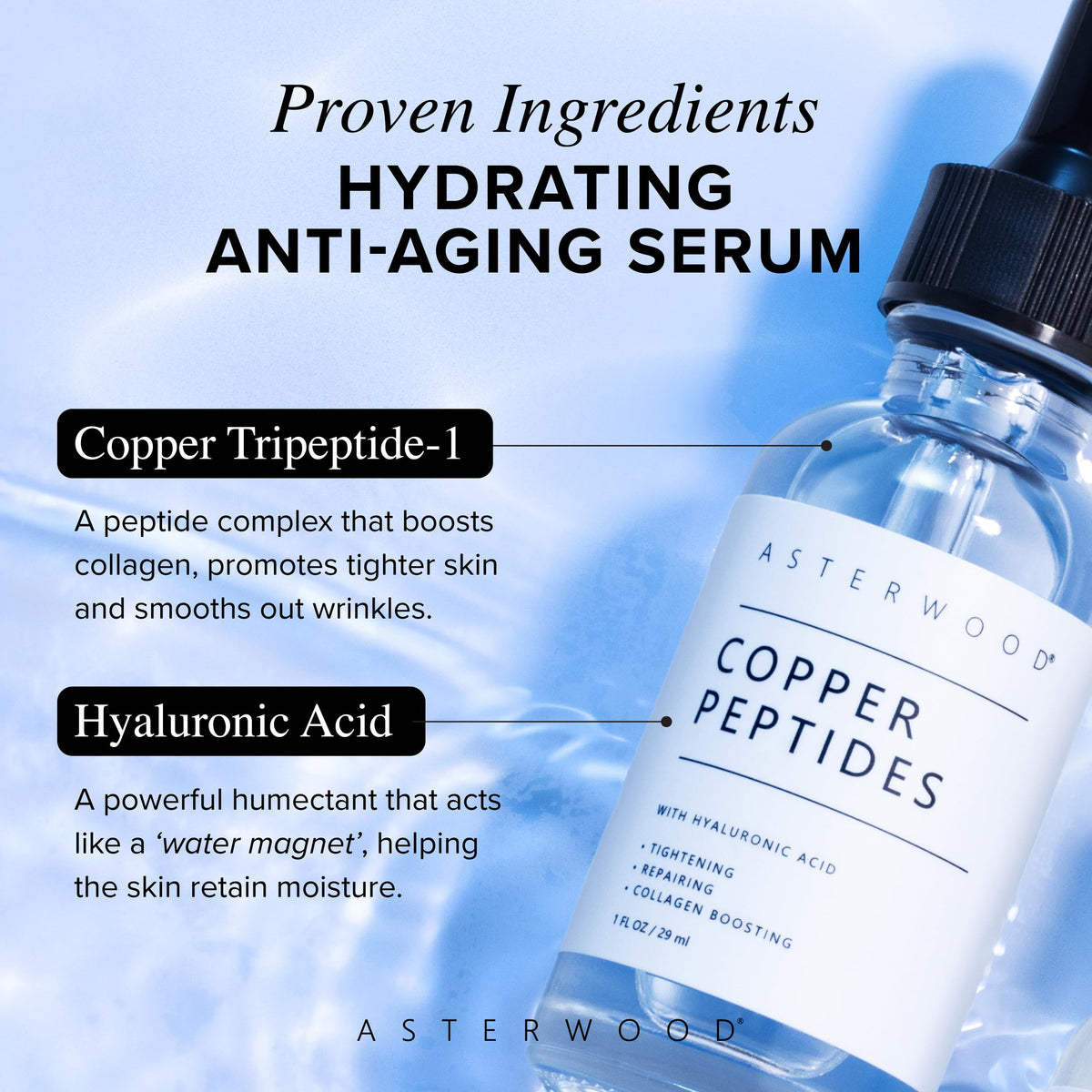 Asterwood Copper Peptides Serum for Face GHK Cu Peptide w - Asterwood Official Imagery - 5