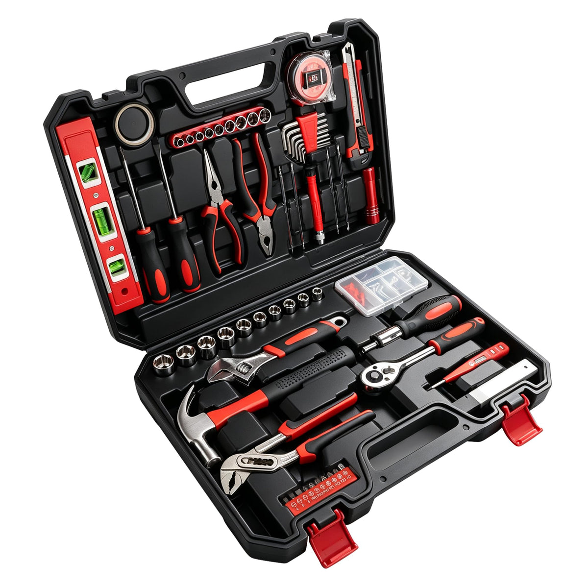 120 Piece Home Tool Kit with Toolbox for DIY Home Repair - Yougfin Official Imagery - 1