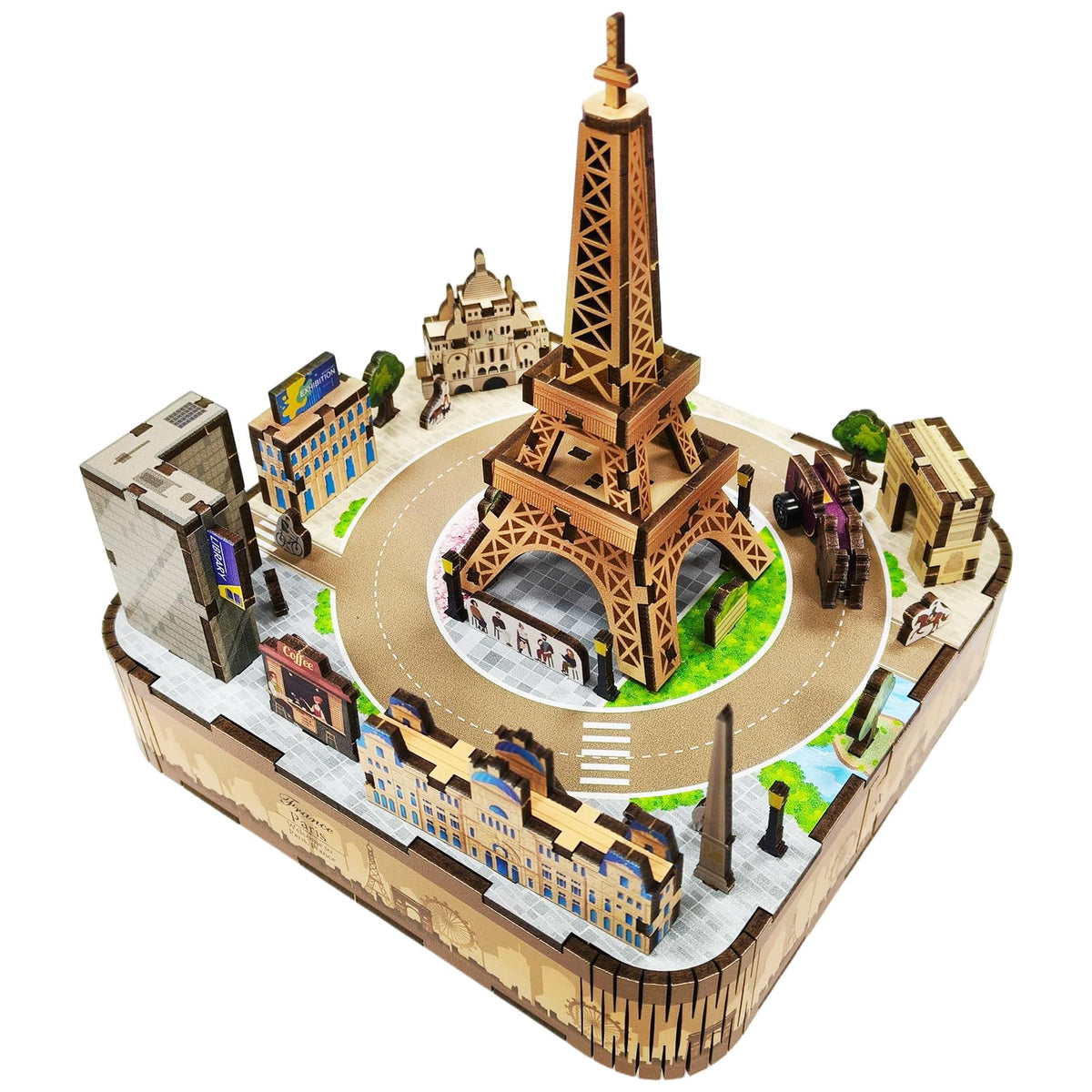 Briskfeel Wooden 3D Eiffel Tower Music Box - Briskfeel Official Imagery - 5