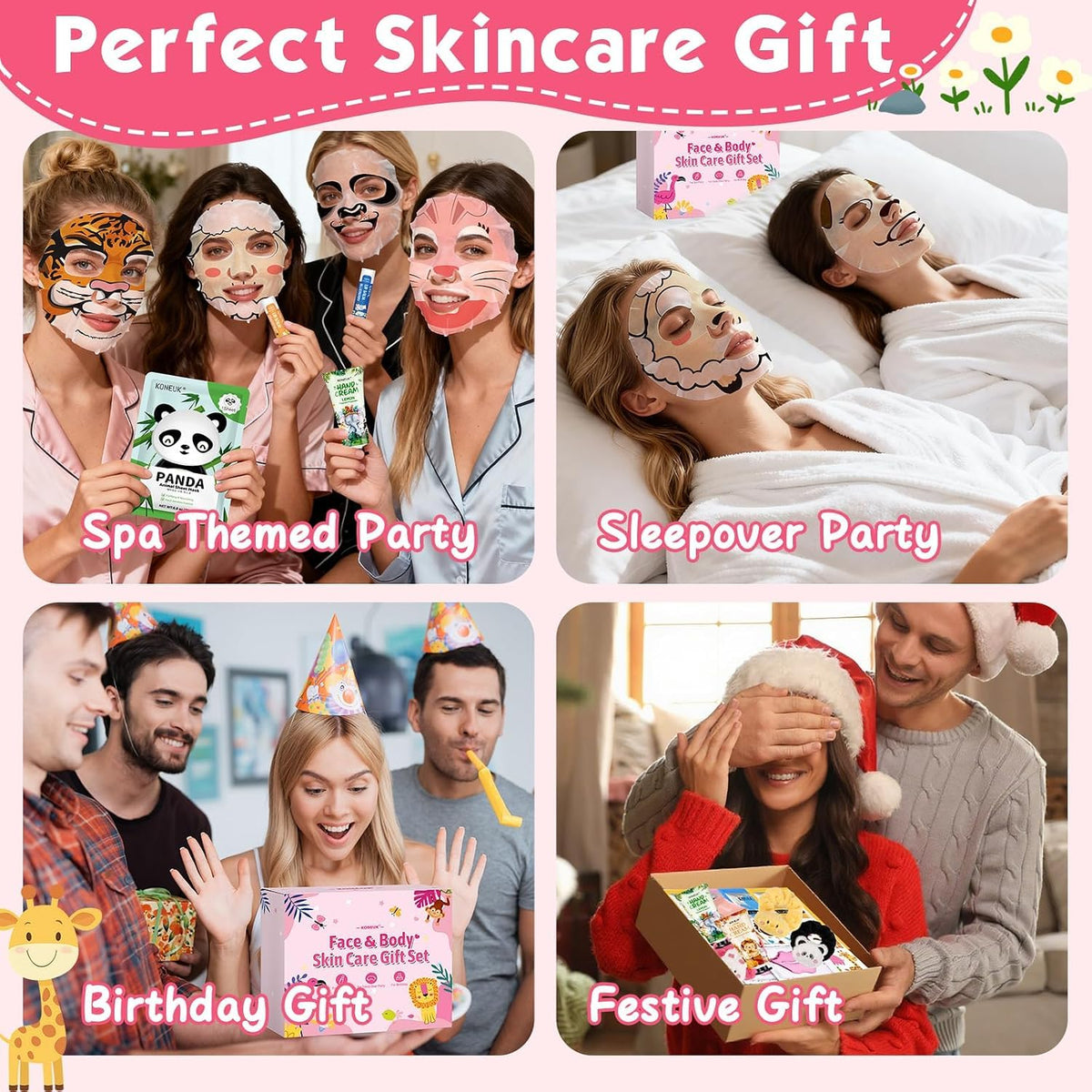 KONEUK 70PCS Animal Spa Party Supplies for Girls Spa Party - KONEUK Official Imagery - 7