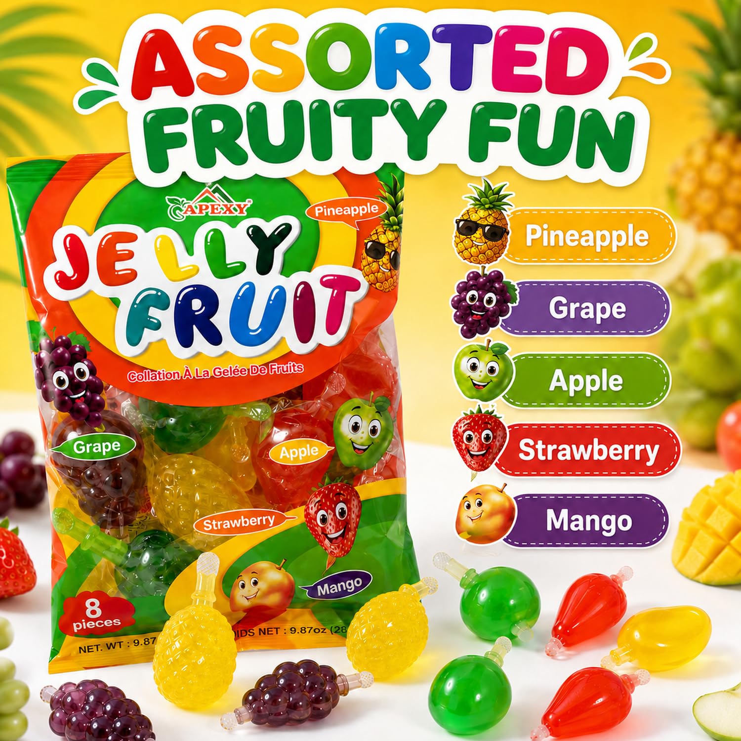 Apexy Jelly Fruit, Tiktok Candy Trend Items, Tik Tok Hit or Miss Chall - View 7