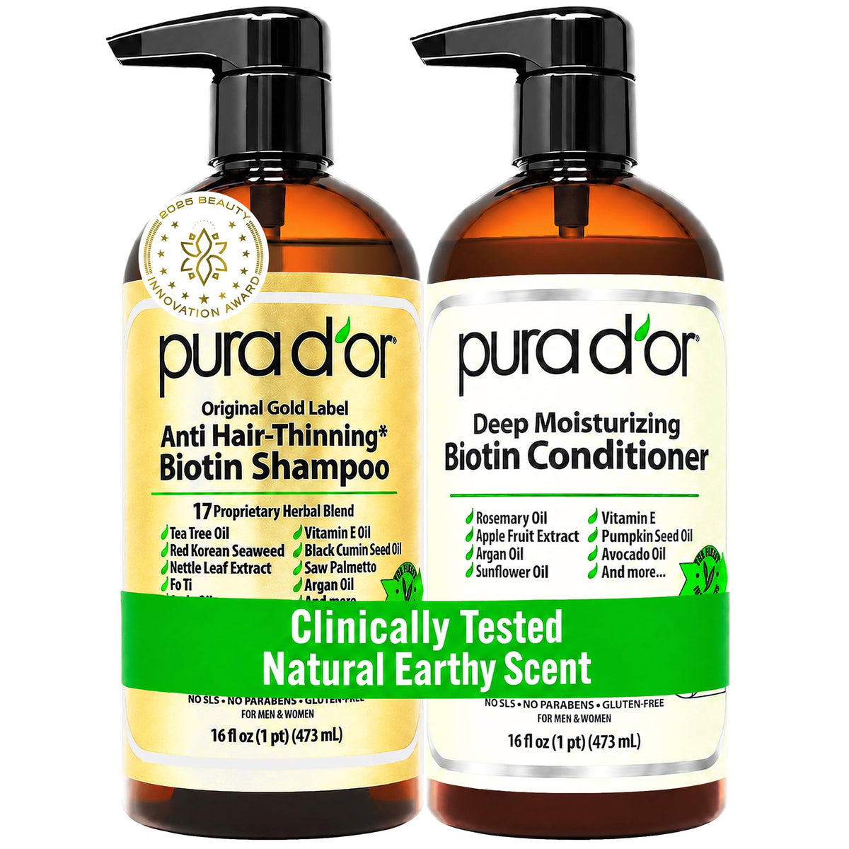 PURA D OR Gold Label Anti Thinning Biotin Shampoo - PURA D'OR Official Imagery - 2