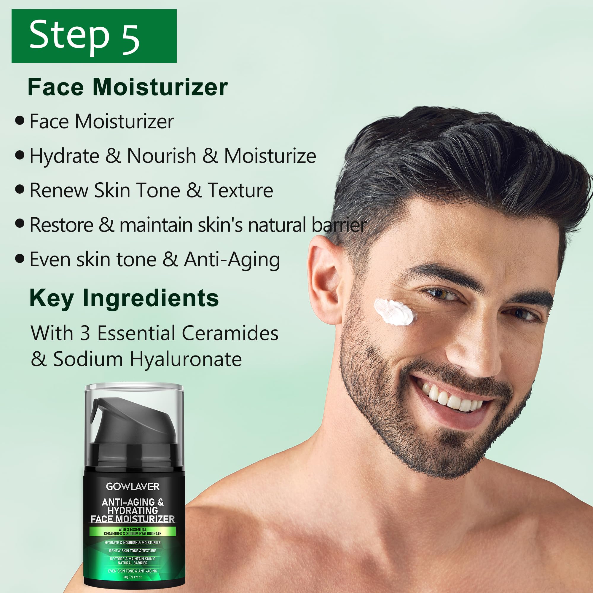 Gifts for Men,Skin Care for Men,Hydrating &amp; Moisturizing - GOWLAVER