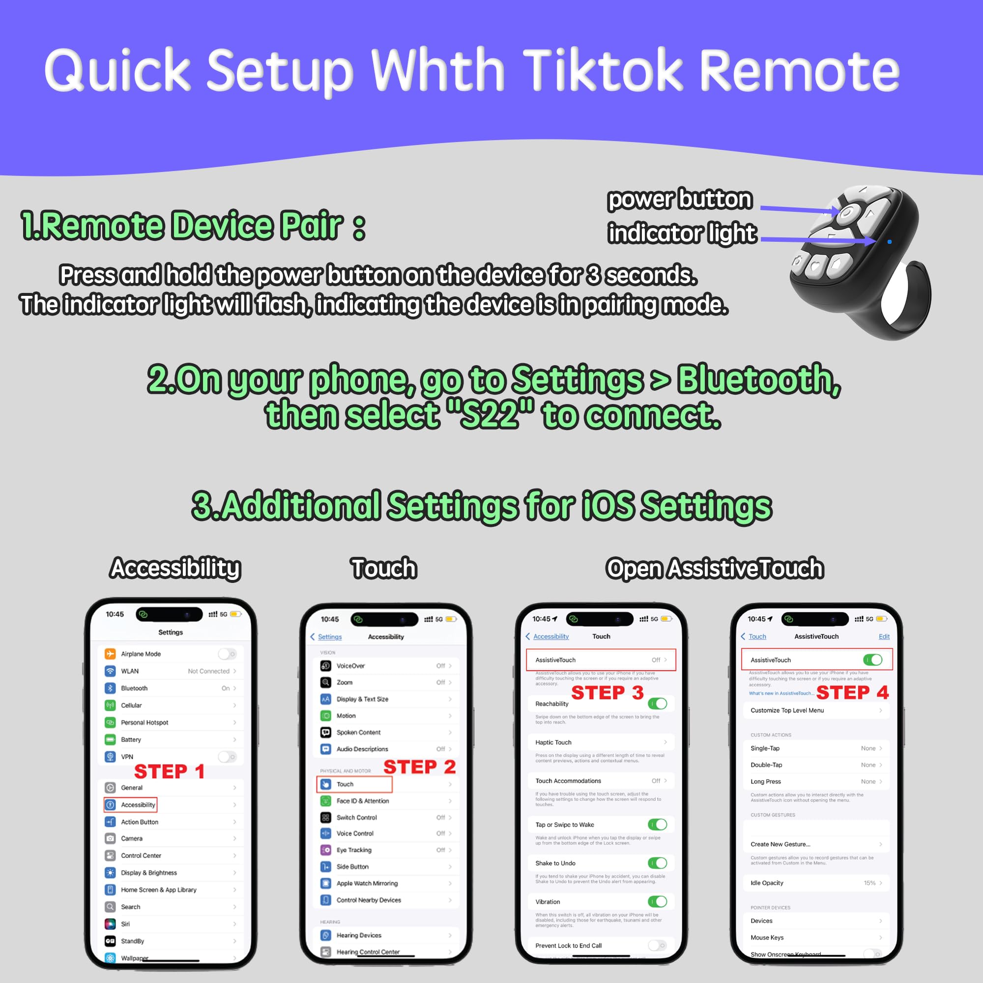 Novzix TikTok Scrolling Ring for iPhone - Viral TikTok Scroll Device, - View 8