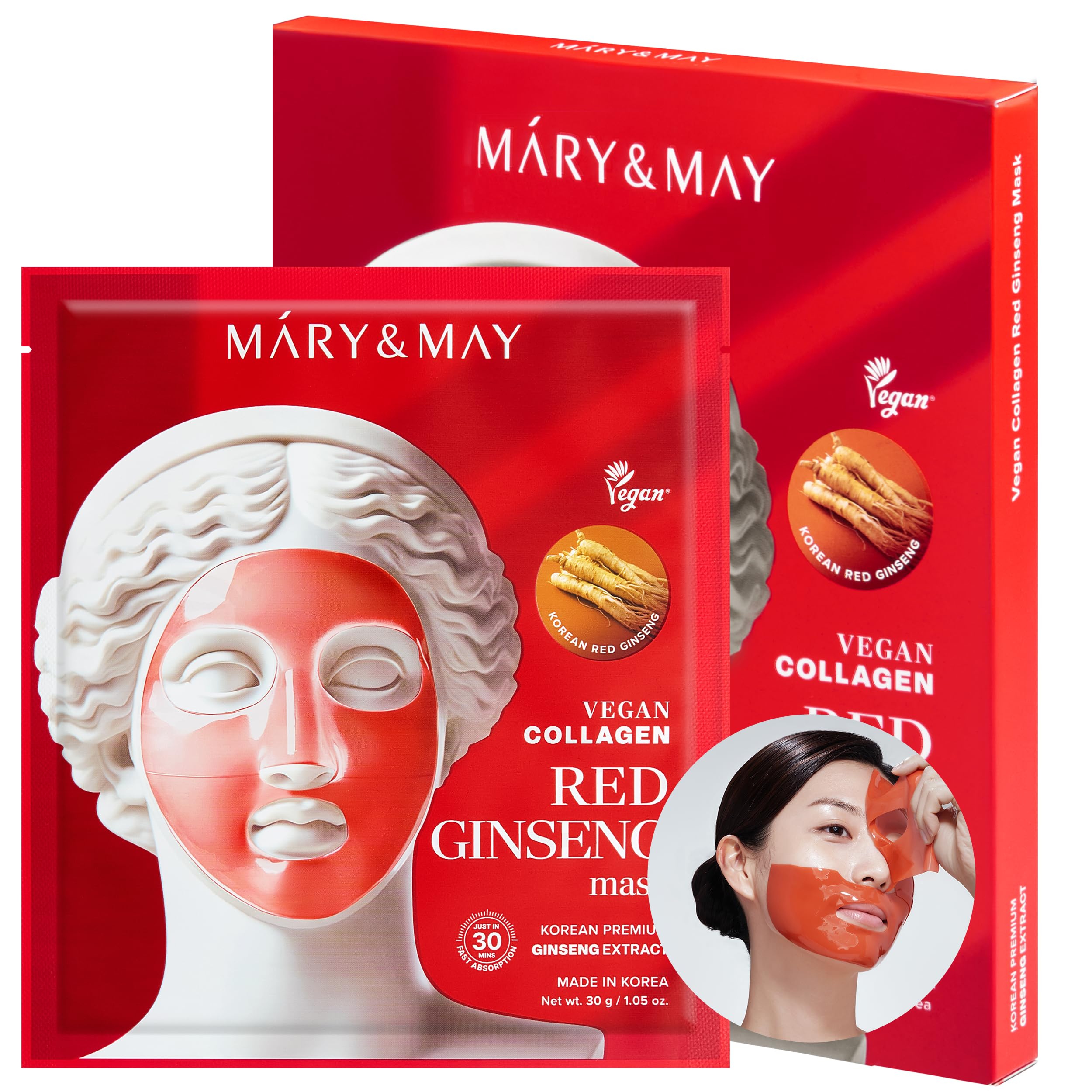 Mary&amp;May Fresh Aloe Cooling Hydrogel Mask, 4 Sheets - Mary&amp;May