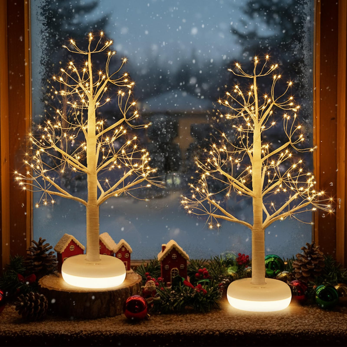 Small Christmas Tree with 136 Lights 1 64 FT Rechargeable - PEIDUO Official Imagery - 2