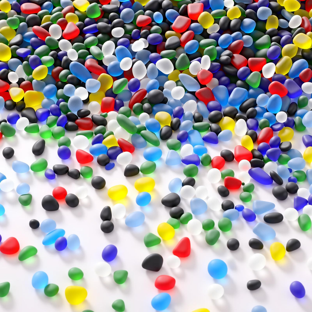 Sea Glass Stones 3 3LB Decorative Frosted Glass Pebbles - Acellegic Official Imagery - 8