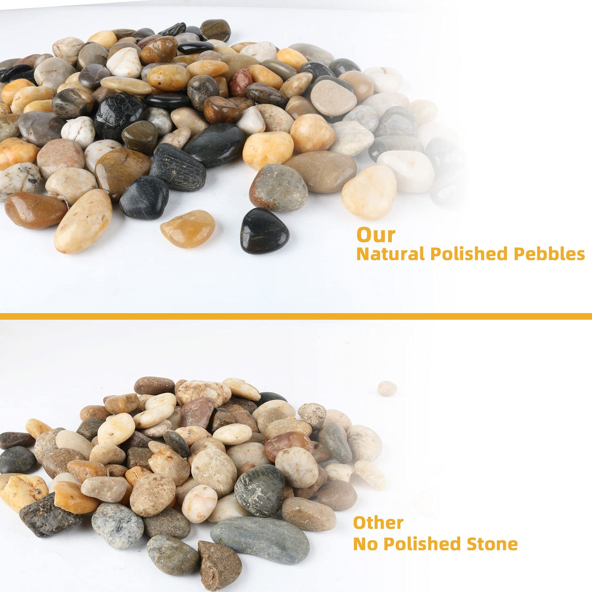 Pebbles for Plants 18 lb Natural River Rocks Garden - CJGQ Official Imagery - 7
