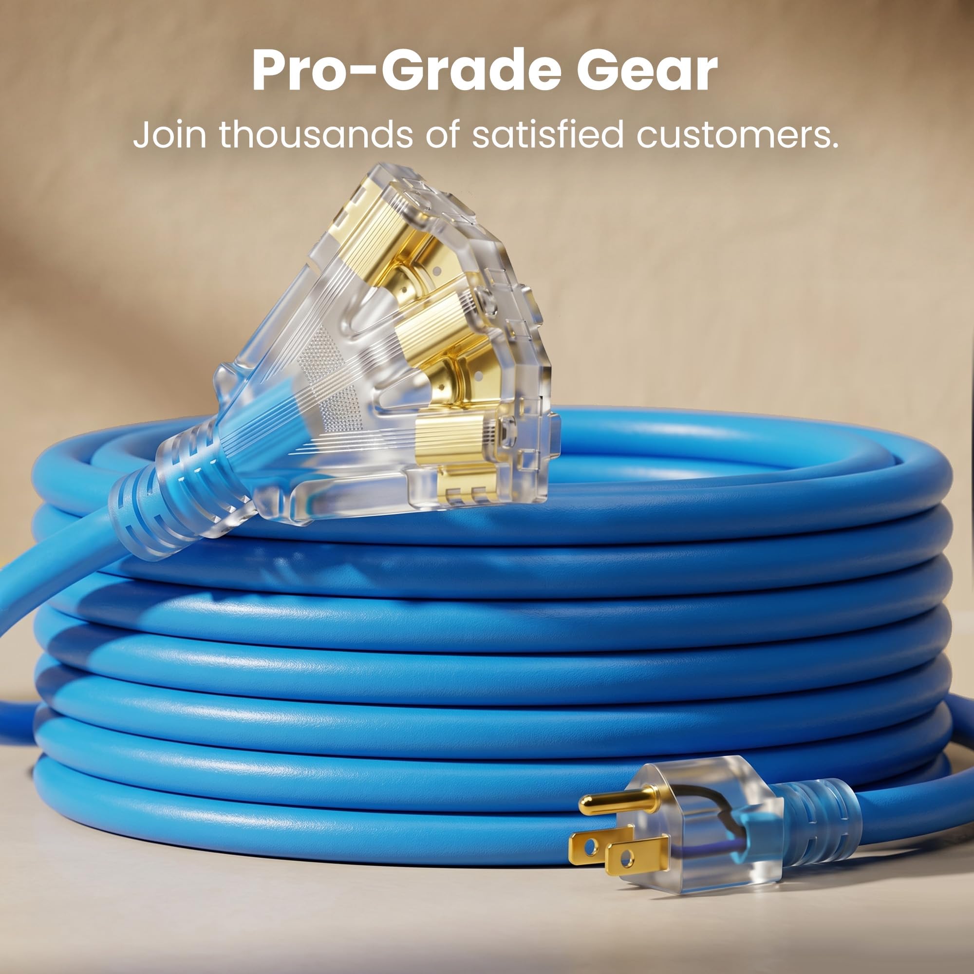 GEARit 100 ft Outdoor Extension Cord 10/3 Gauge SJEOW 10 AWG, Hea - GEARit Official Product View 9