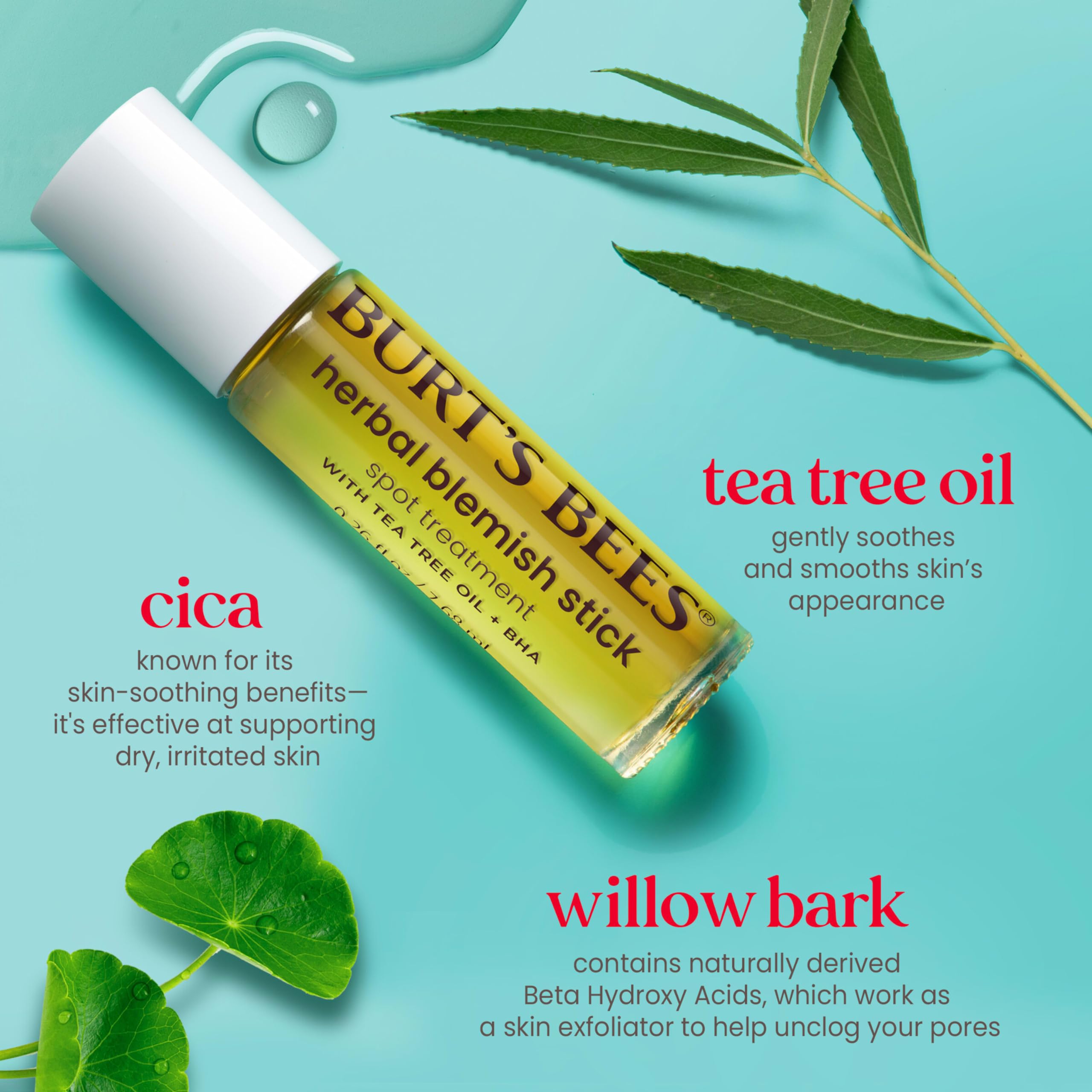 Burt s Bees Herbal Blemish Stick 0 26 Fl Oz Tea Tree Oil - Burt's Bees Official Imagery - 4