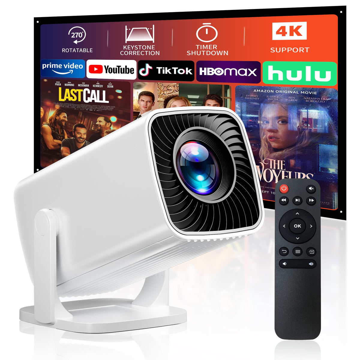 Mini Projector with 4K Support Portable Short Throw - Sainyer Official Imagery - 1