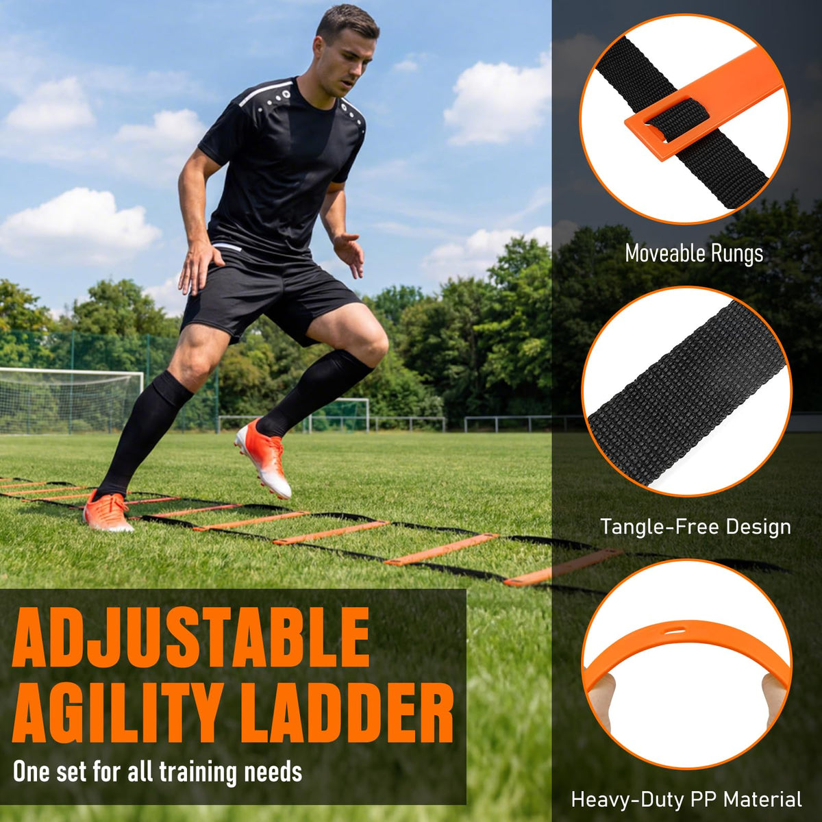 Agility Ladder Soccer Football Training Equipment Set - FITPARNER Official Imagery - 7