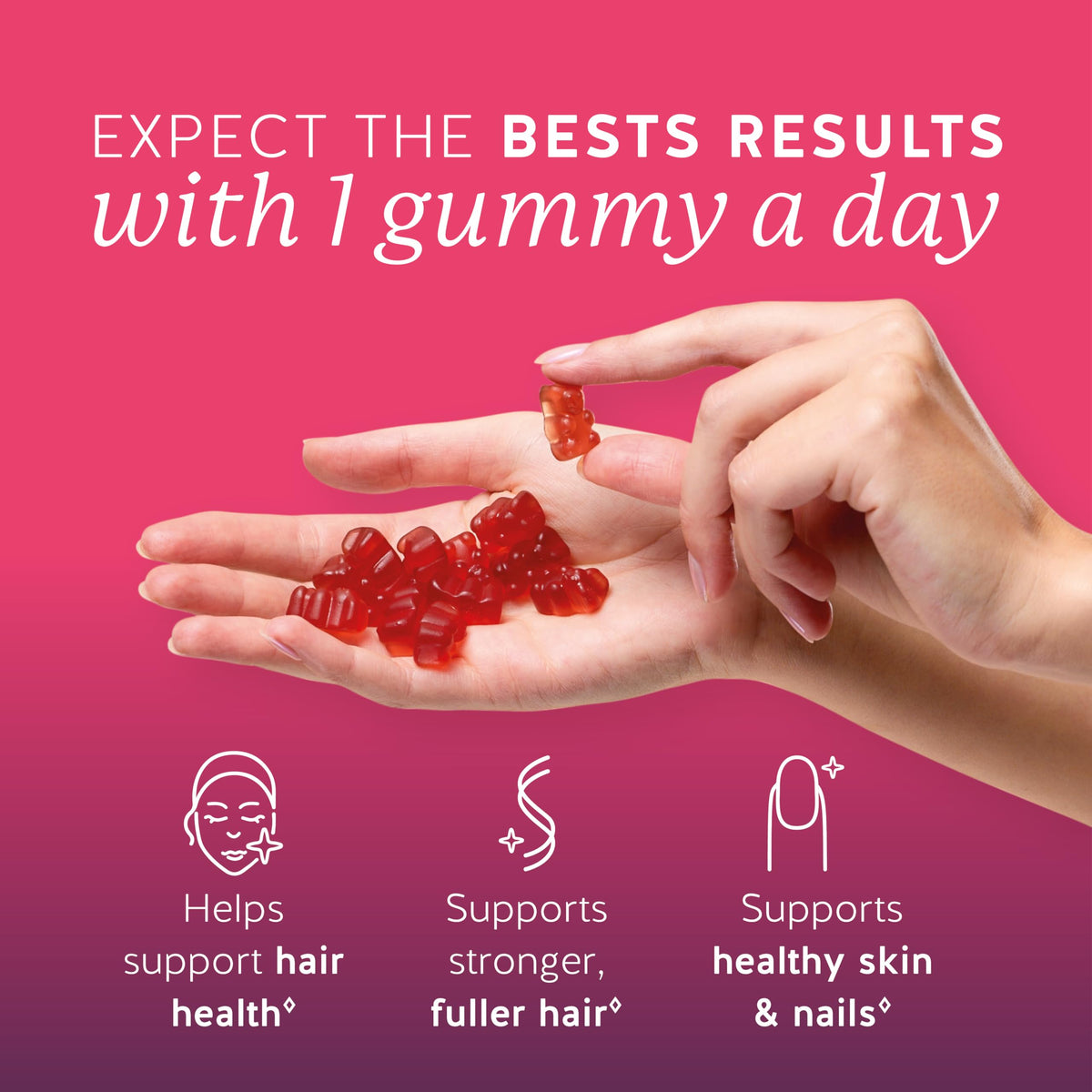 Bears with Benefits Biotin 5 000 mcg Hair Growth Gummies - Bears with Benefits Official Imagery - 3
