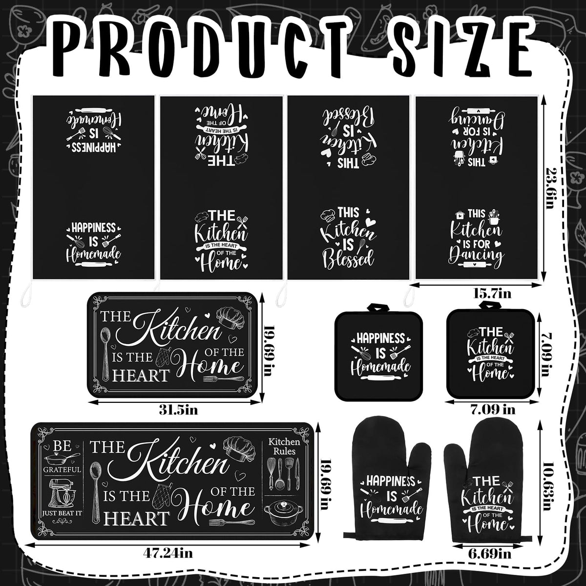Fourluoo 10 Pcs Farmhouse Kitchen Decor and Accessories Set - Fourluoo Official Imagery - 5