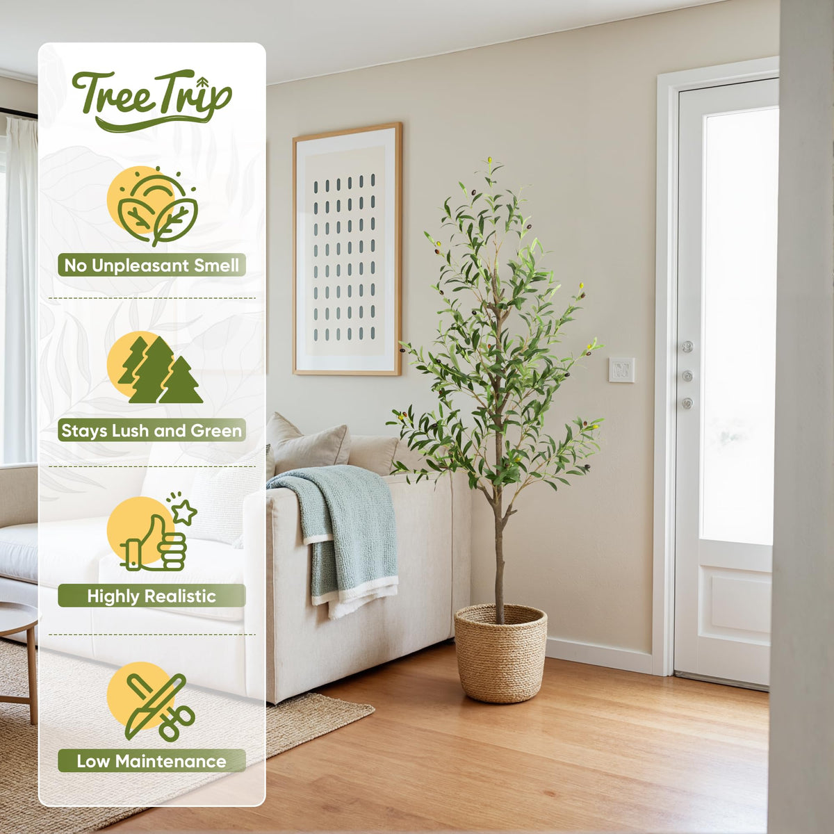 Olive Tree Artificial Indoor 6 FT Faux Olive Trees with - TreeTrip Official Imagery - 7