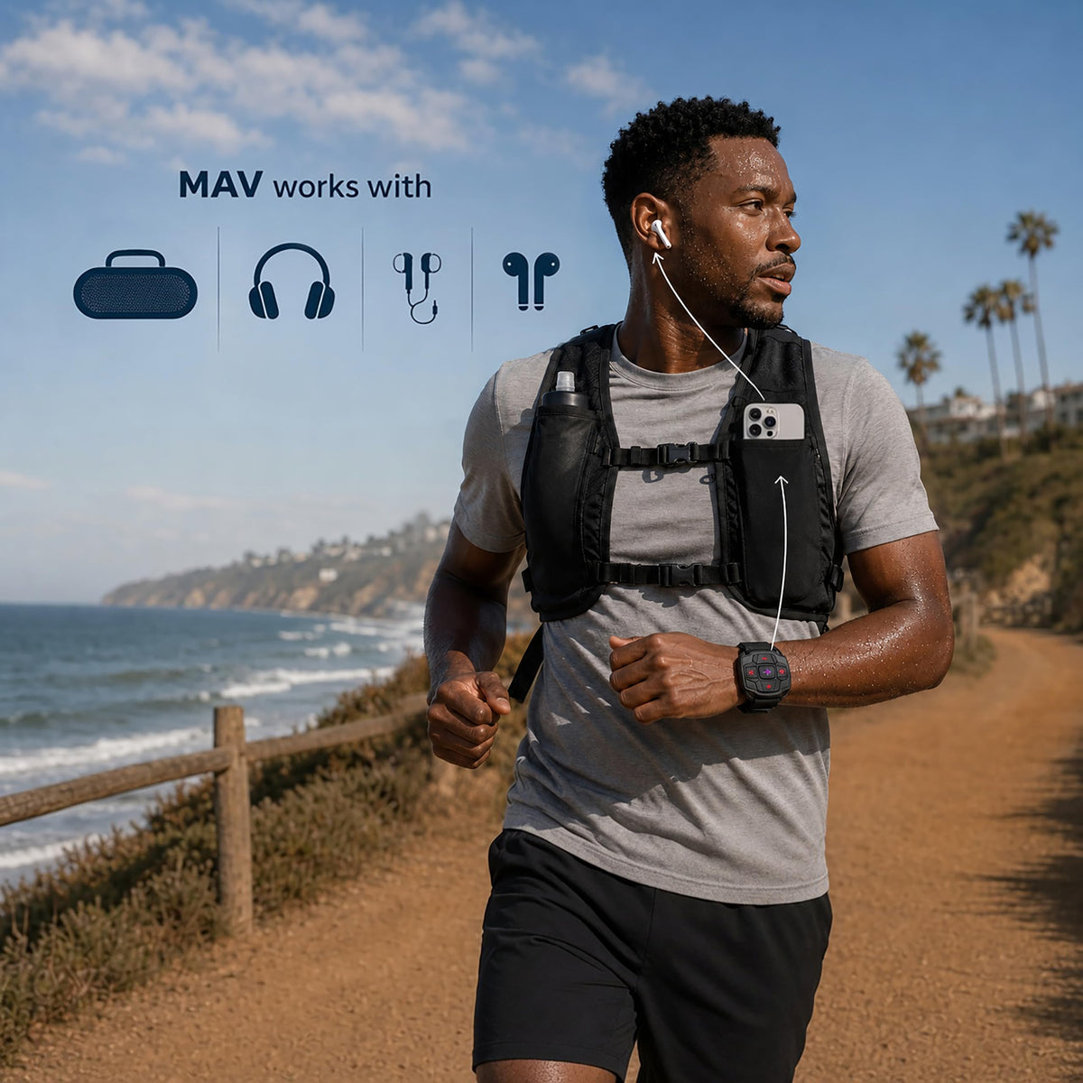 AirTurn MAV Bluetooth Remote for Music Podcasts iPhone - AirTurn Official Imagery - 4