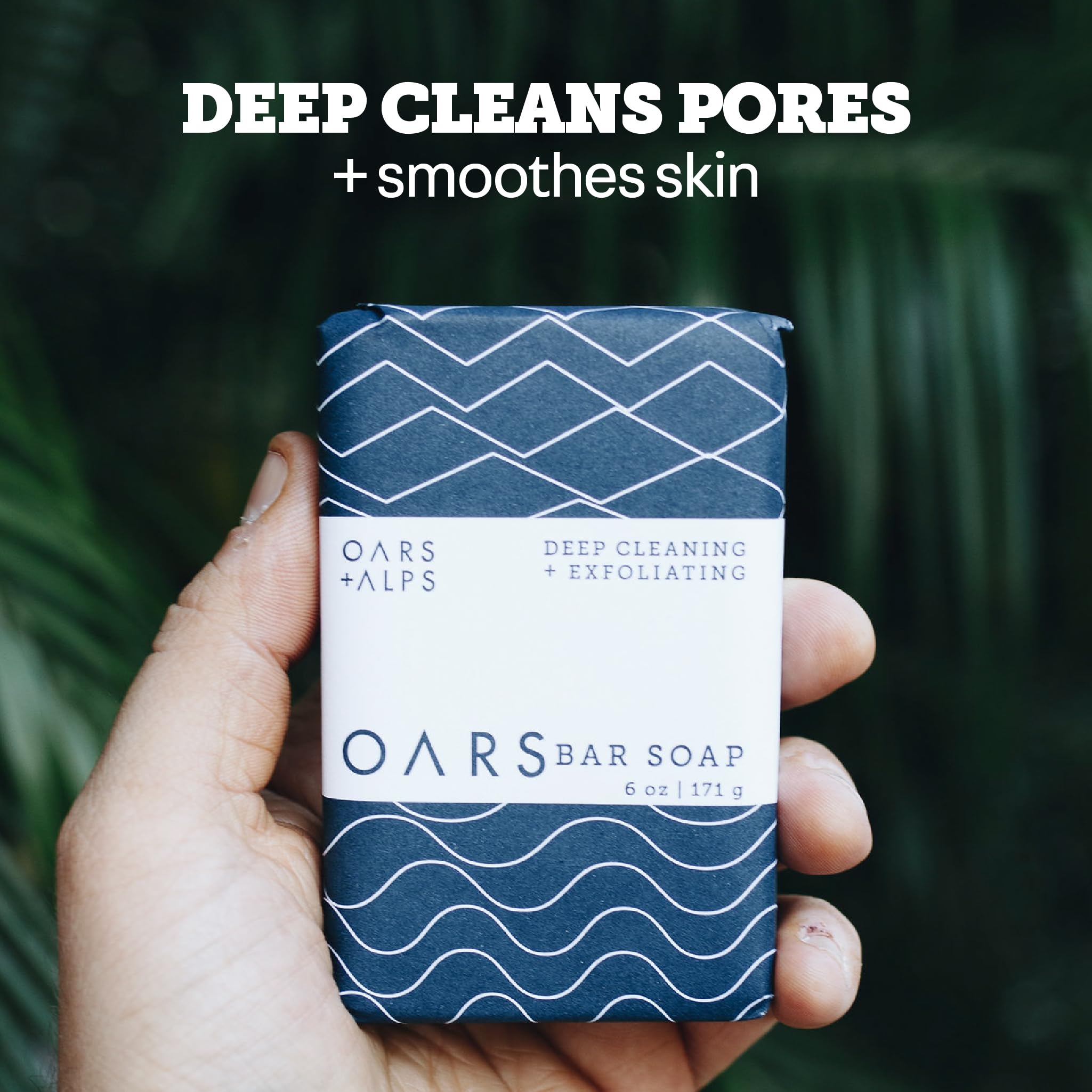 Oars + Alps Exfoliating & Moisturizing Mens Bar Soap, Blue Charcoal - Oars + Alps Official Product View 4