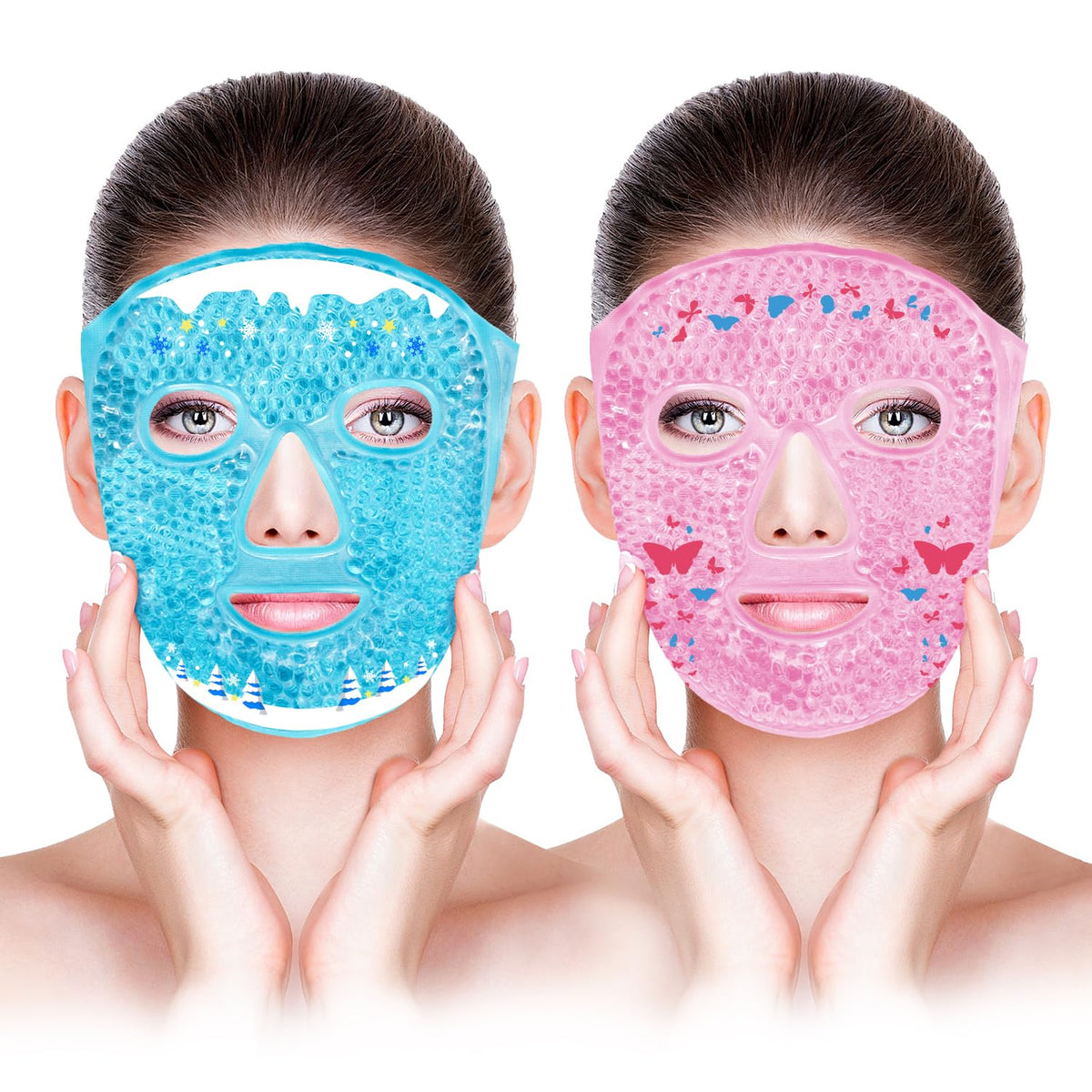 Cold Face Eye Masks Ice Face Mask Hot Cold Compress 2PCS - CONBELLA Official Imagery - 2