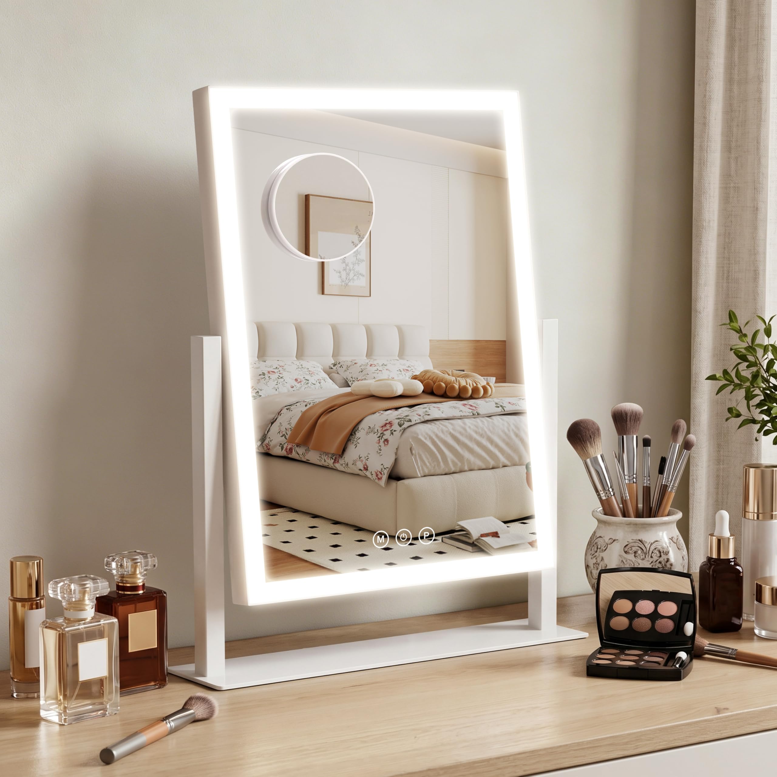 Acoolda Vanity Mirror with Lights,16.9"x 14" Lighted Makeup Mirro - Acoolda Official Product View 7