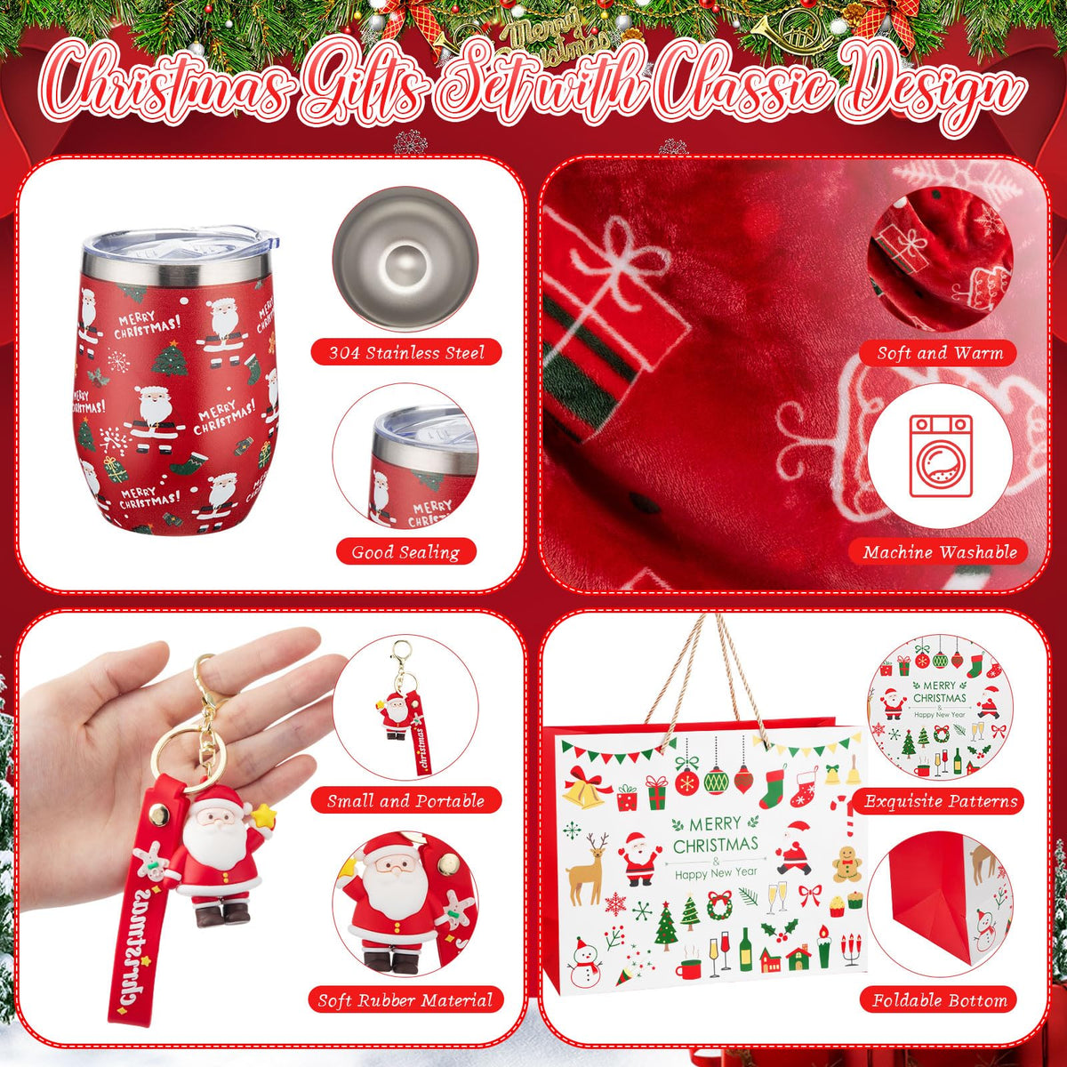Patelai 10 Pcs Christmas Basket Gifts Set for Women - Patelai Official Imagery - 4
