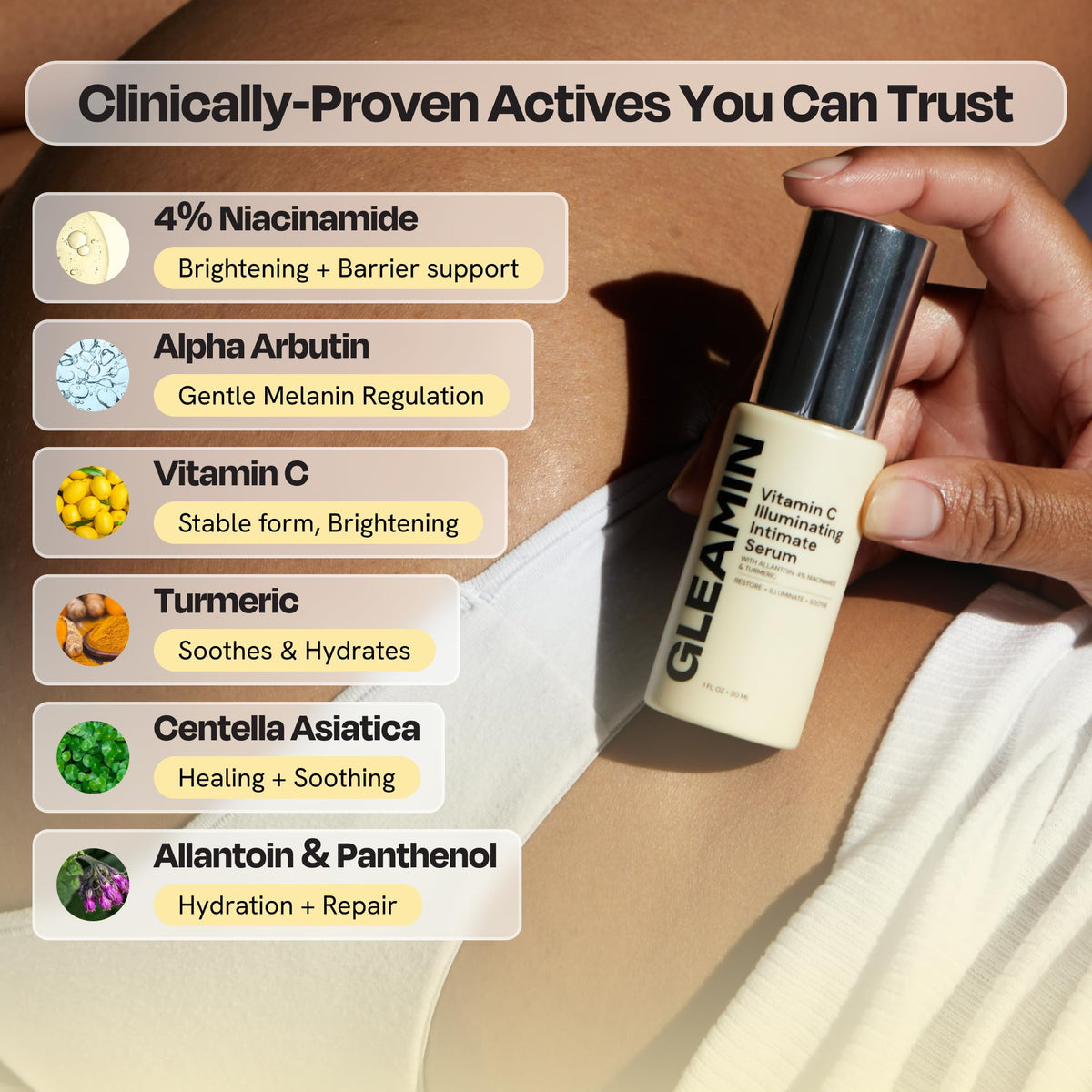 Gleamin Illuminating Intimate Serum 1fl oz Vitamin C Serum 4 - Gleamin Official Imagery - 5