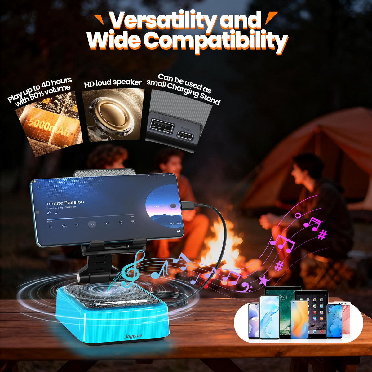 Gifts for Men and Women Charger Phone Stand with RGB Lights - Joymate Official Imagery - 4