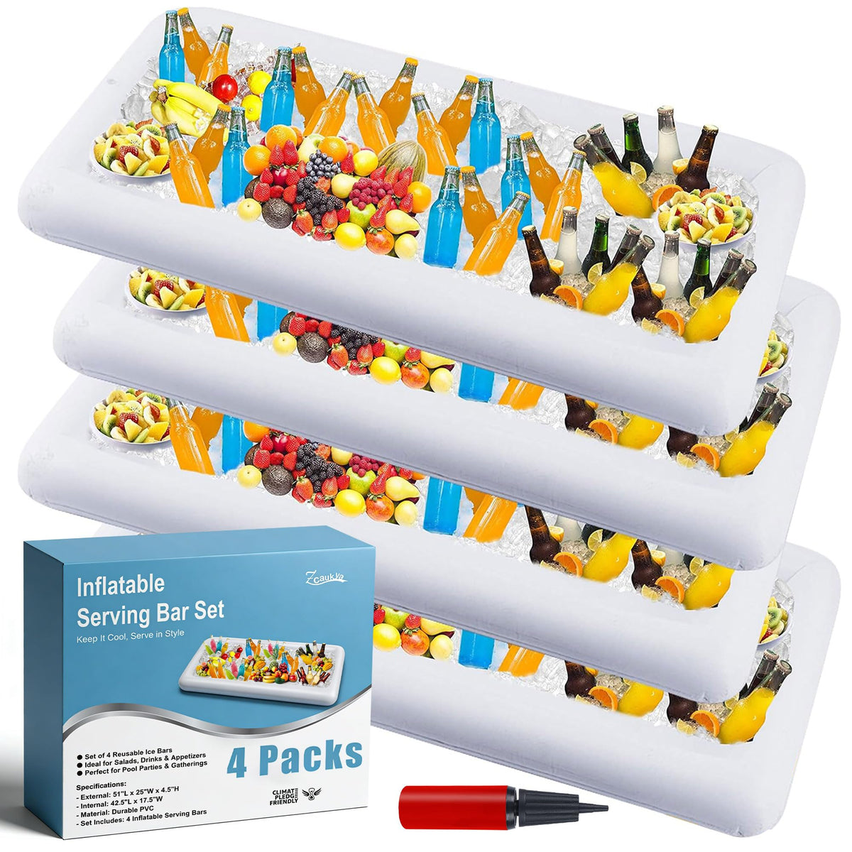 Zcaukya Inflatable Serving Bar 4 Packs - Zcaukya Official Imagery - 1