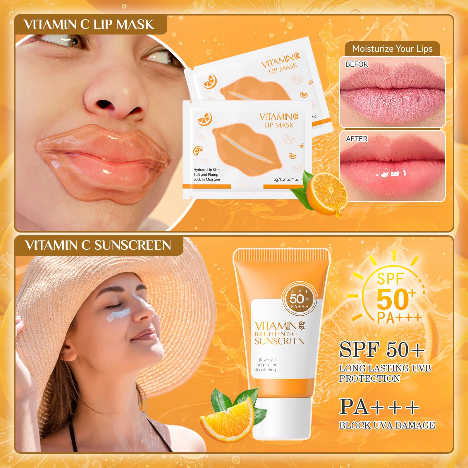 28 Pcs Vitamin C Skin Care Set, Skincare for Girls 10-12, - Ofanyia
