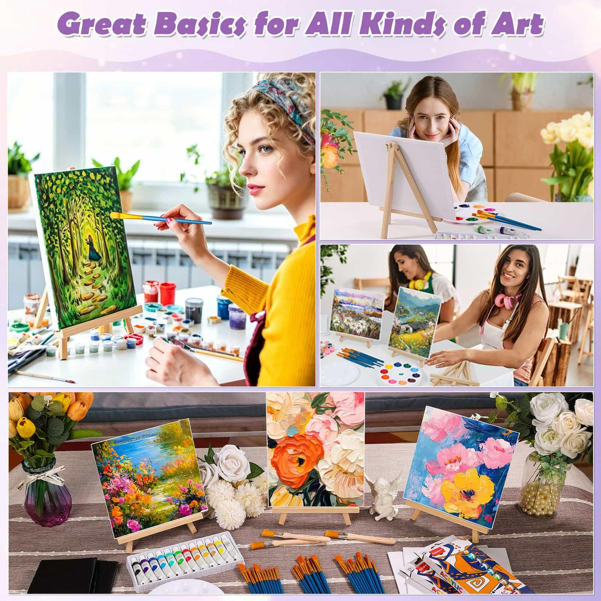 84 Pcs Sip and Paint Kit for Adults Couples Painting Kit - Evatage Official Imagery - 6
