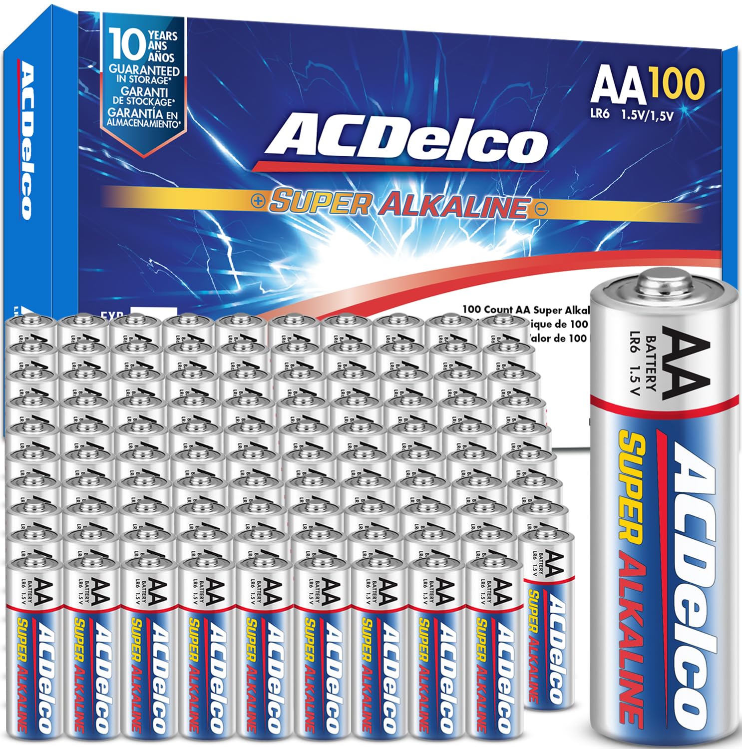 Powermax ACDelco 100-Count AA Batteries, Maximum Power Super Alka - Powermax Official Product View 1
