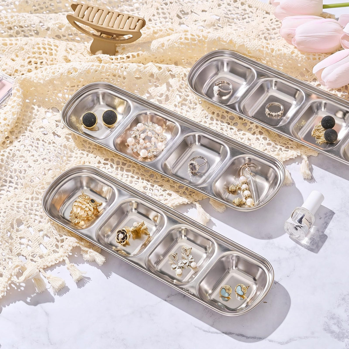 4 Pcs Esthetician Bowls Face Mask Tray Stainless Steel - Teenyyou Official Imagery - 7