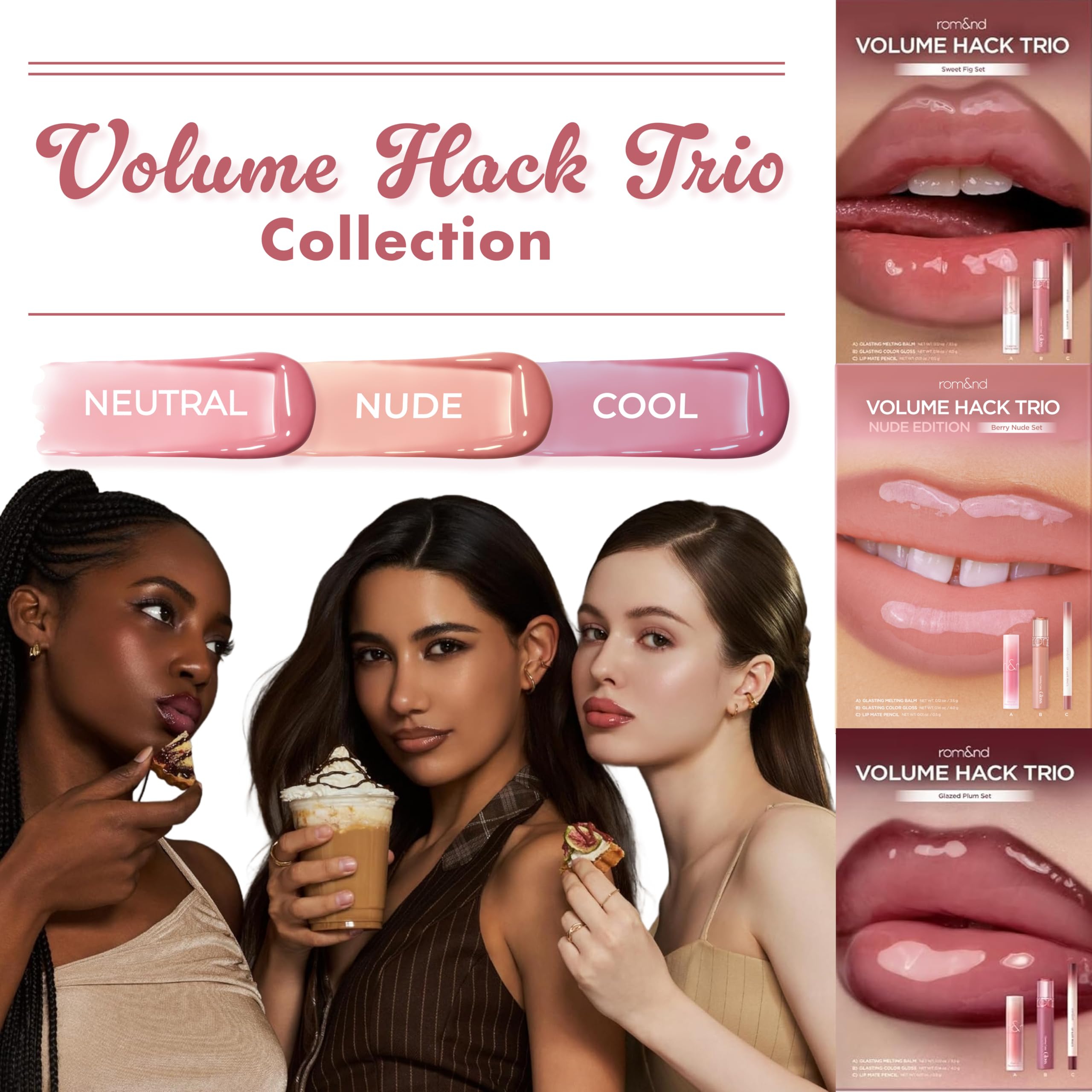 rom nd Volume Hack Trio Lip Combo Set - rom&nd Official Product Imagery - 6