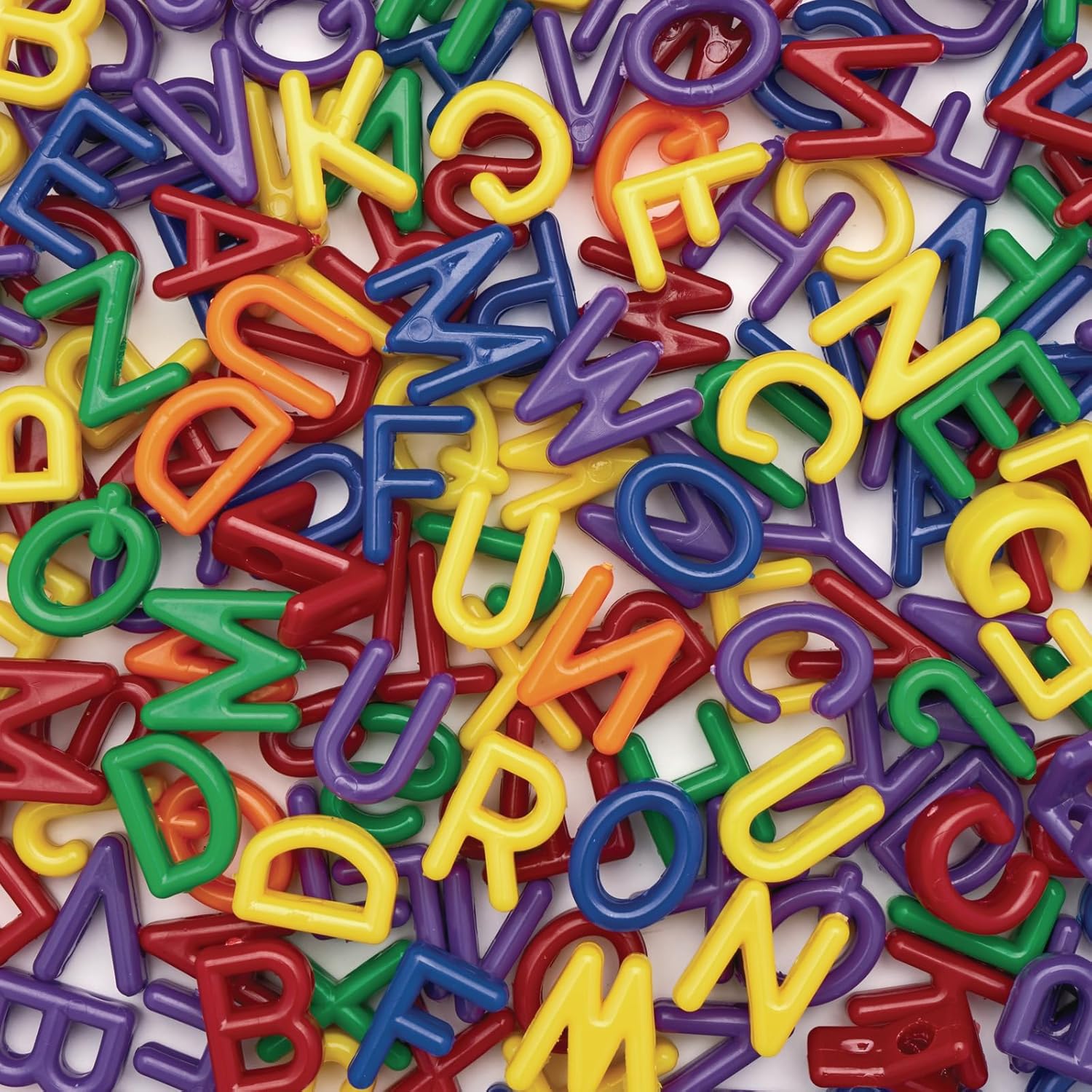 Colorations Big Letter Beads in vibrant colors, plastic craft beads for arts and crafts projects, 300-piece set.