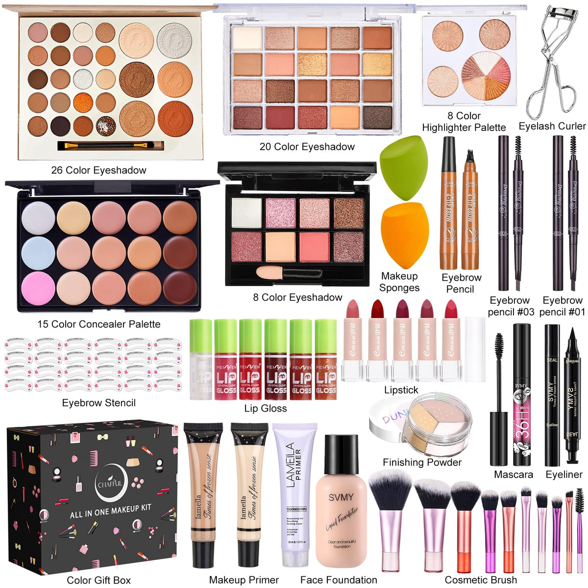 All in One Makeup Kit for Women Full Kit Makeup Gift Set - CHAFFUL Official Imagery - 3