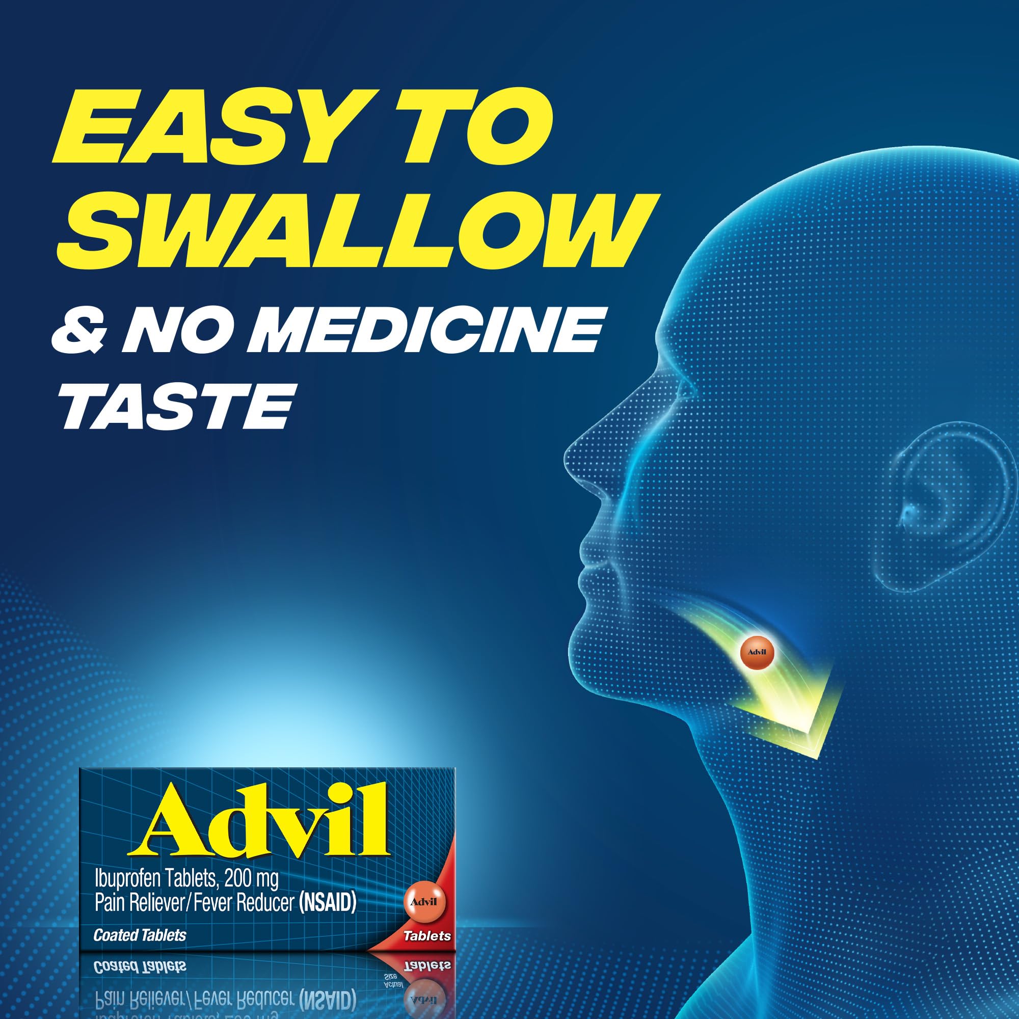 Advil Ibuprofen 200mg Pain Reliever Tablets, 100 Ct