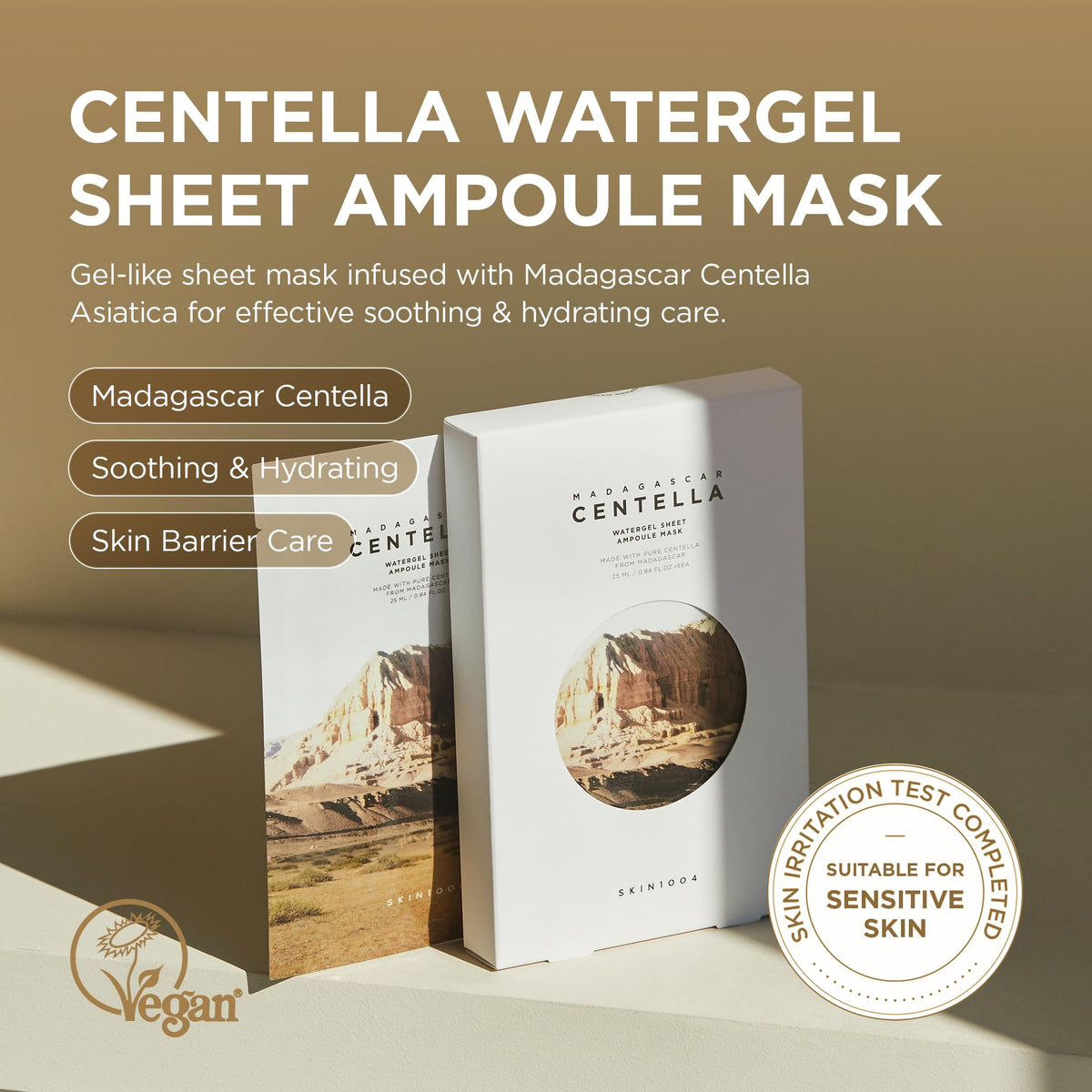 SKIN1004 Madagascar Centella Watergel Sheet Ampoule Mask 5ea - SKIN1004 Official Product Imagery - 3
