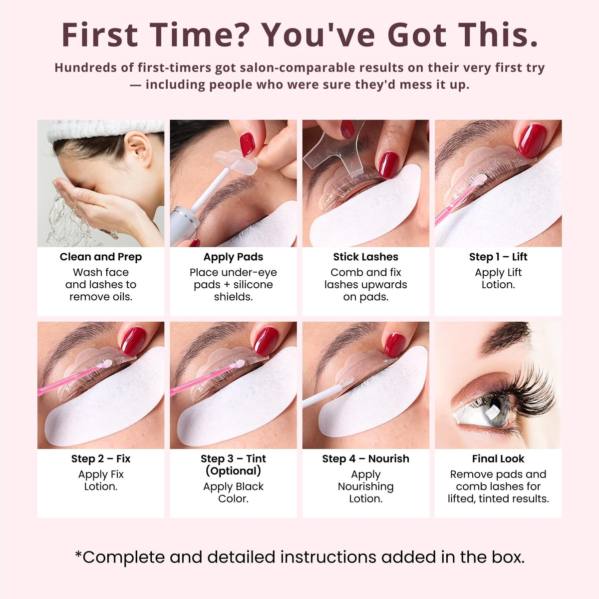 Livia Lash Lift Color Kit Salon Curled and Colored Lashes - LIVIA Official Imagery - 6